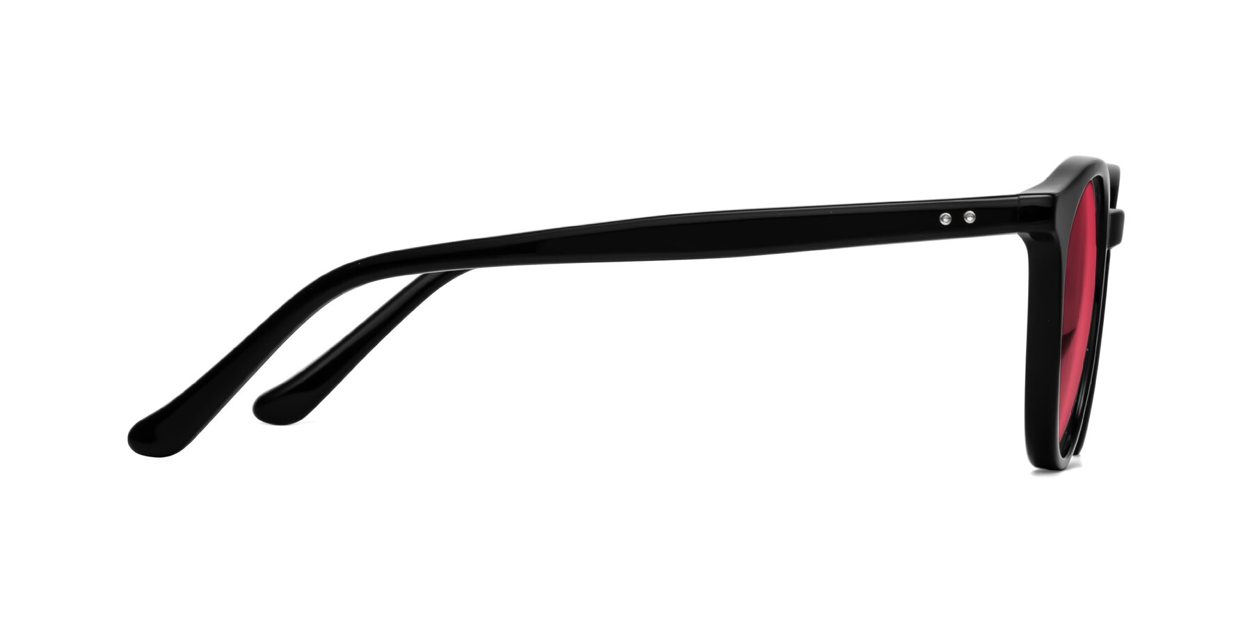 Side of Party in Black with Red Tinted Lenses