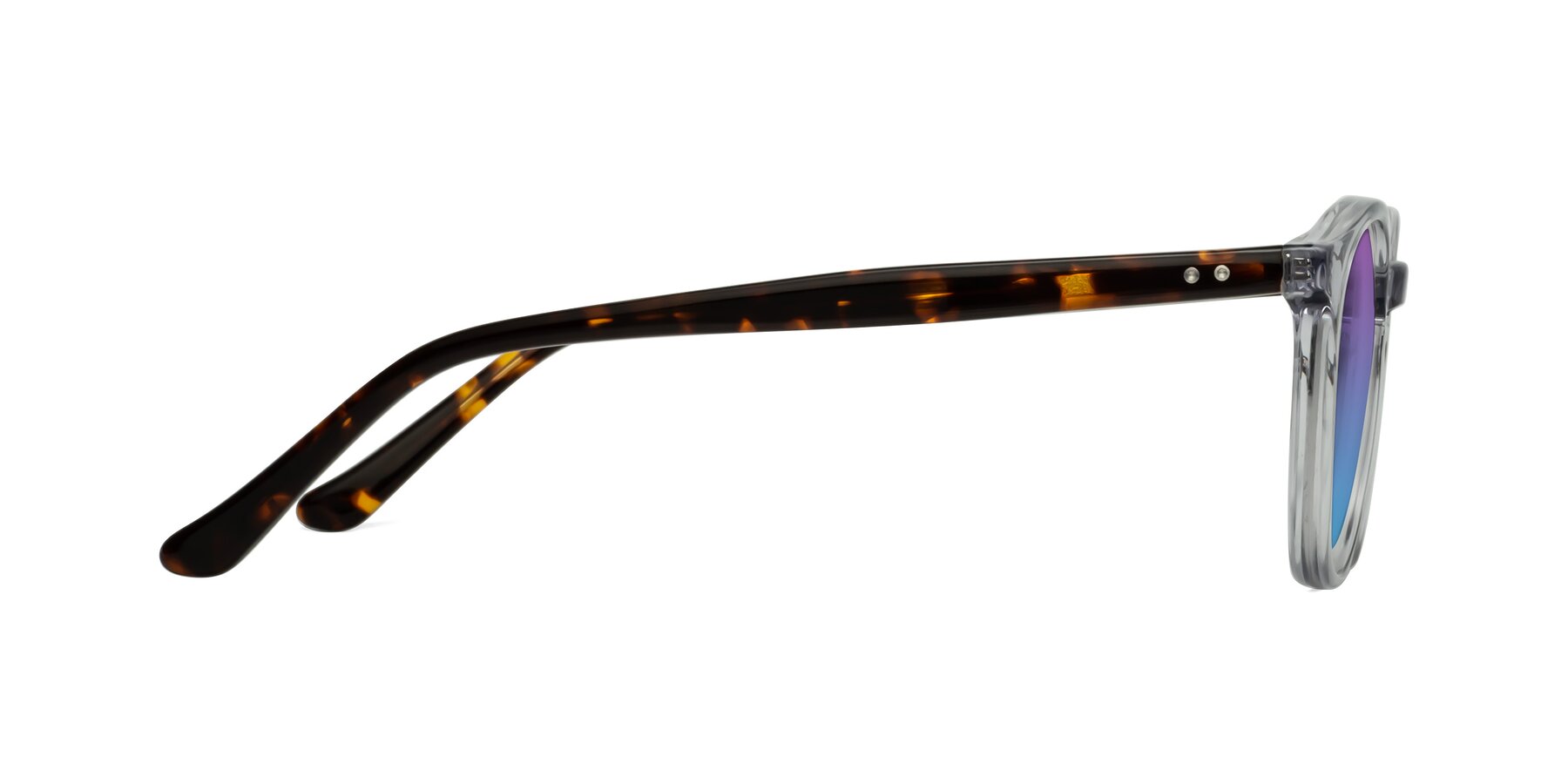 Side of Party in Clear Gray/Tortoise with Purple / Blue Gradient Lenses