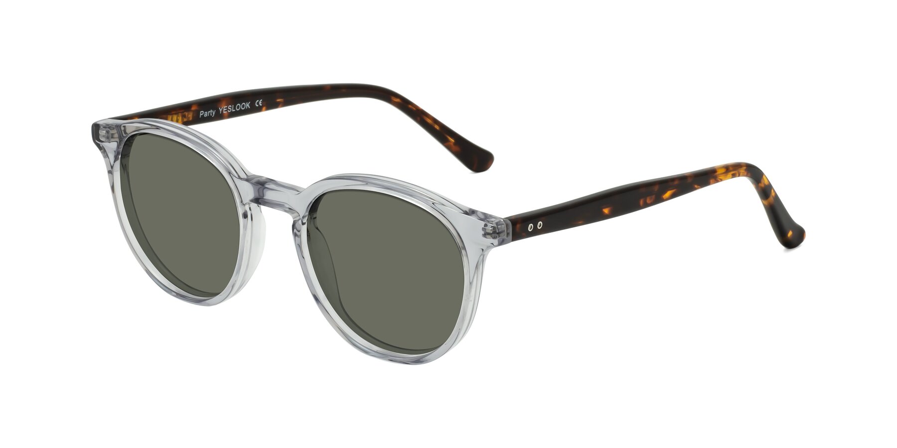 Angle of Party in Clear Gray/Tortoise with Gray Polarized Lenses