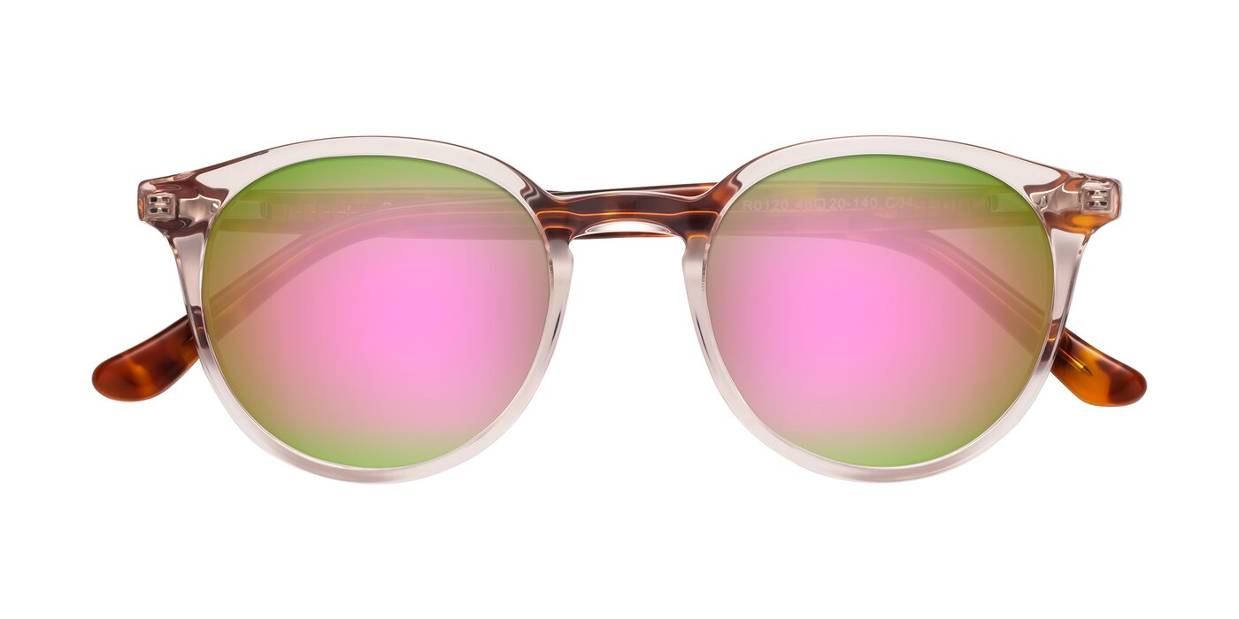 Party - Clear Pink/Tortoise Flash Mirrored Sunglasses