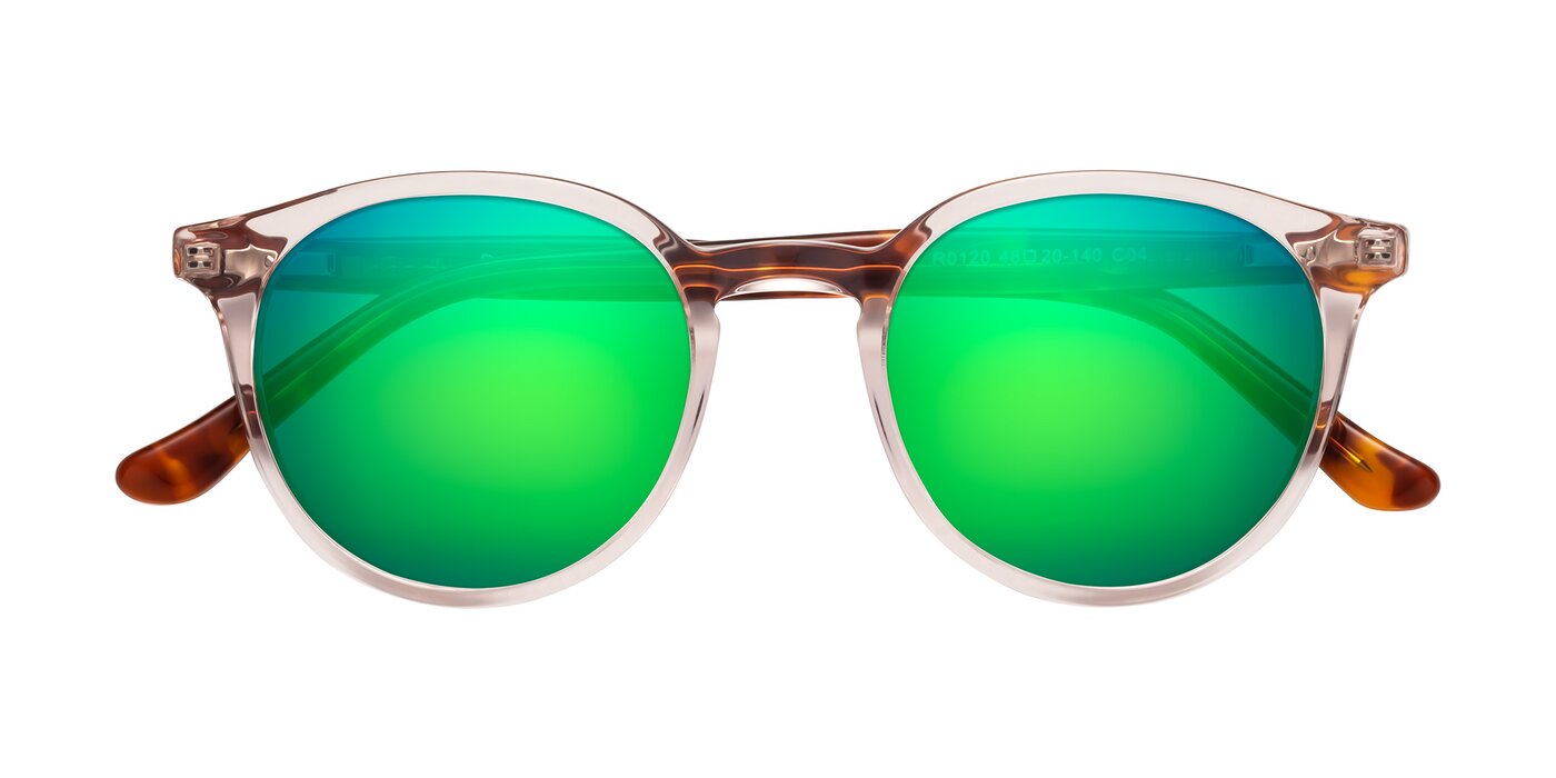 Party - Clear Pink/Tortoise Flash Mirrored Sunglasses