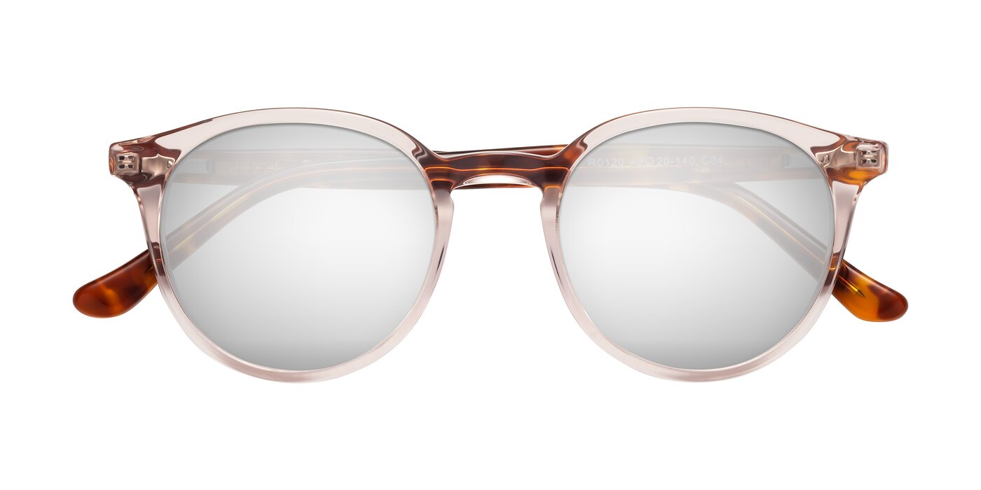 Party - Clear Pink/Tortoise Flash Mirrored Sunglasses
