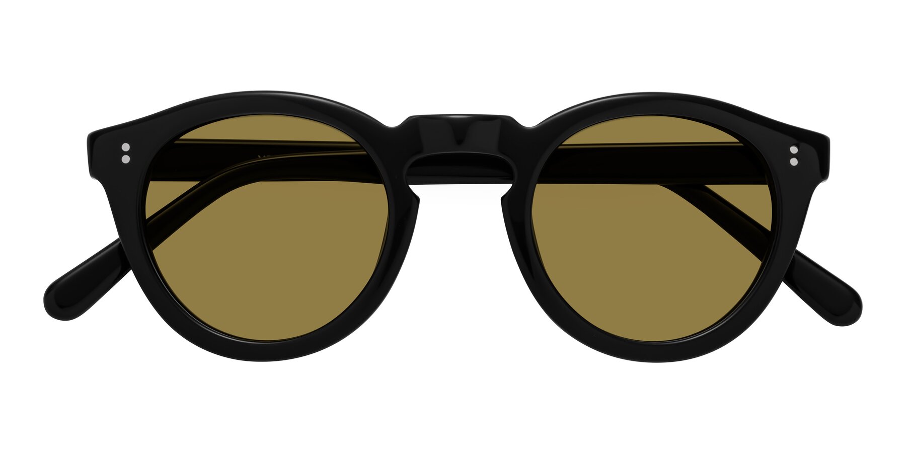 Folded Front of Annie in Black with Brown Polarized Lenses