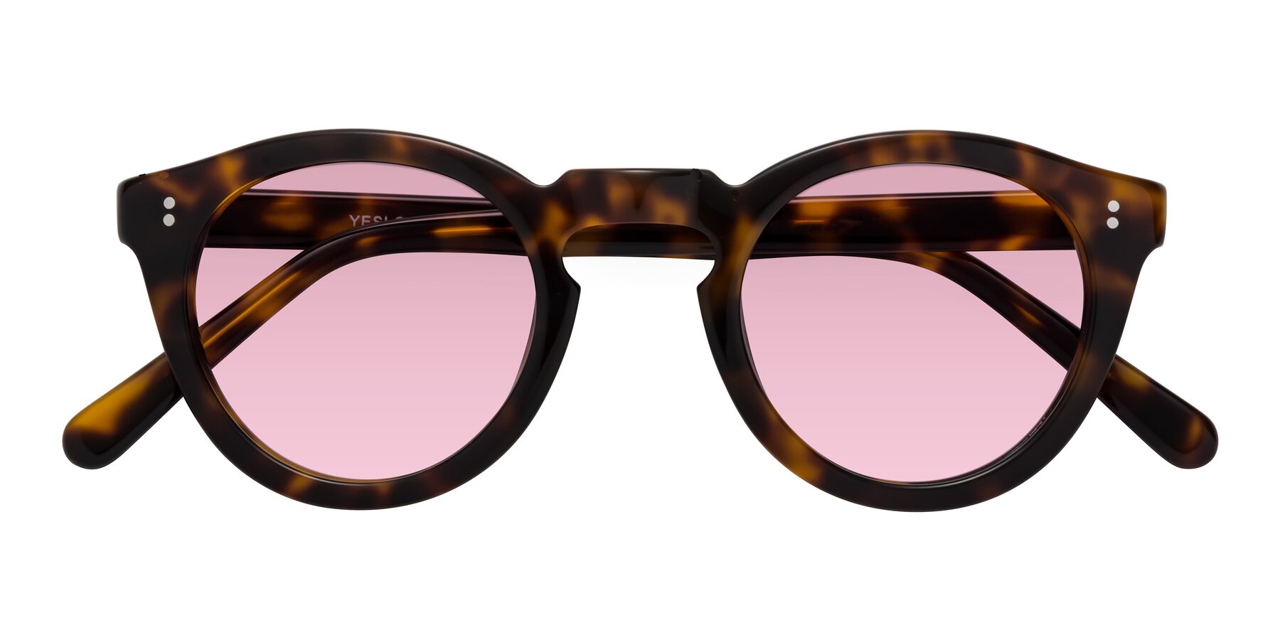 Folded Front of Annie in Tortoise with Light Wine Tinted Lenses