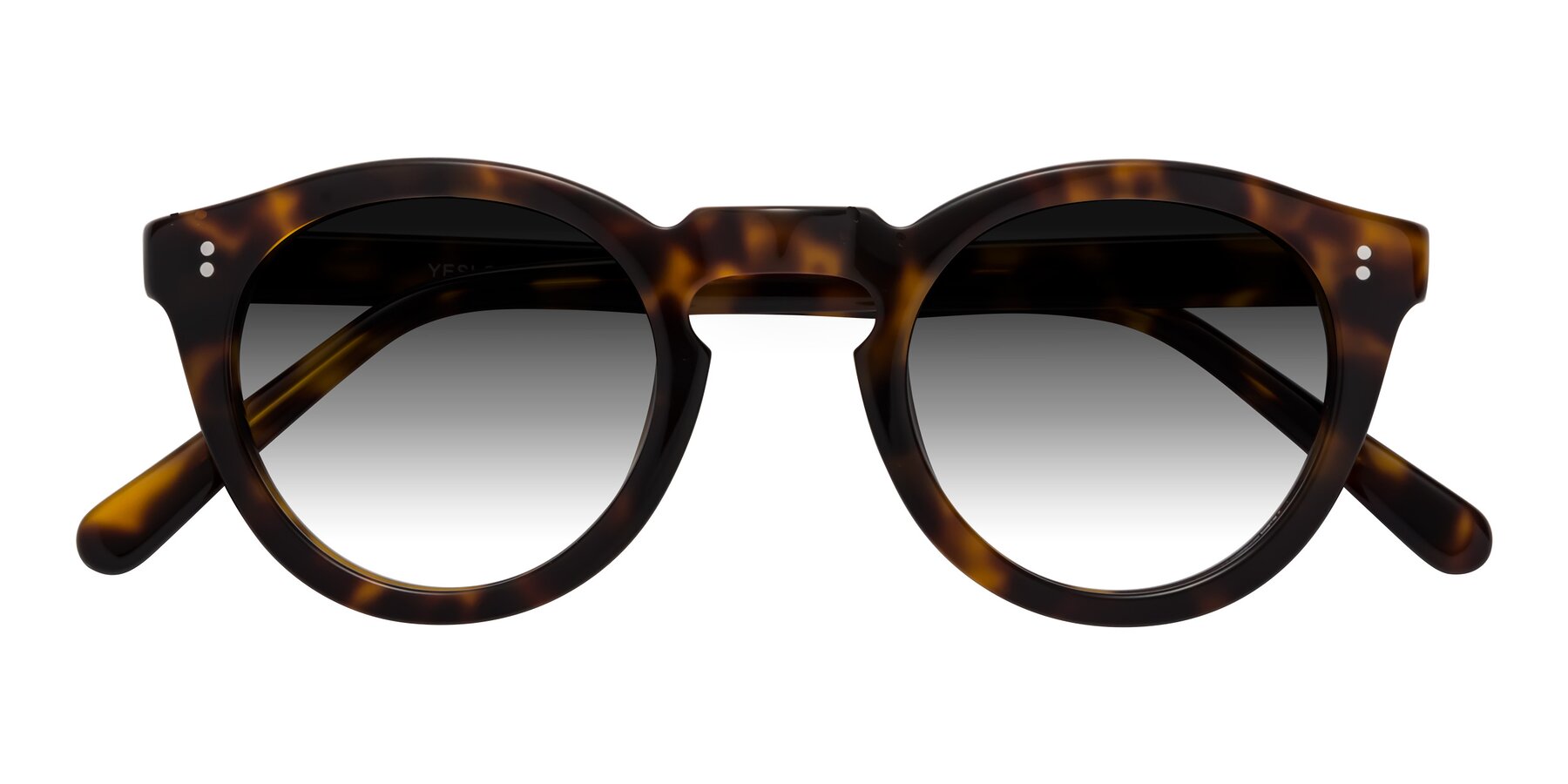 Folded Front of Annie in Tortoise with Gray Gradient Lenses