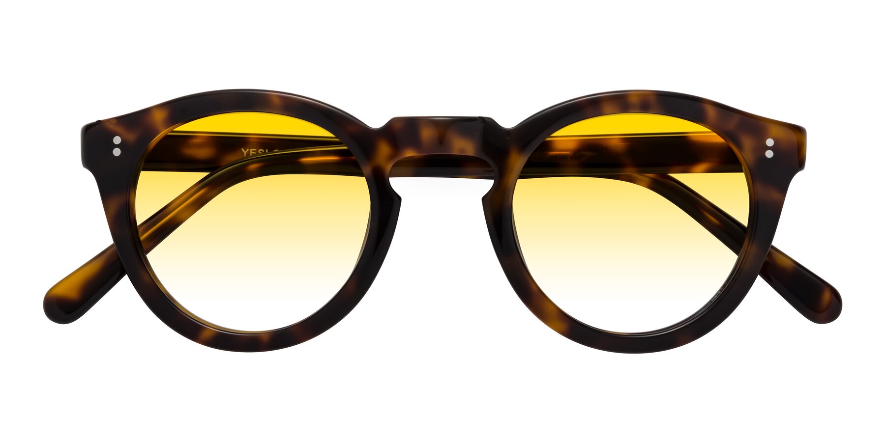 Folded Front of Annie in Tortoise with Yellow Gradient Lenses