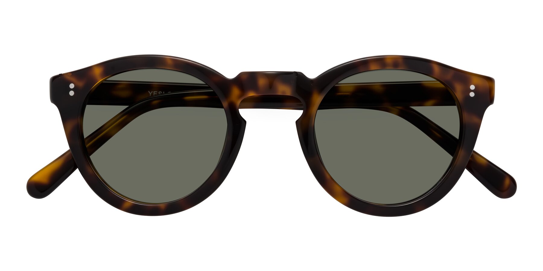 Folded Front of Annie in Tortoise with Gray Polarized Lenses