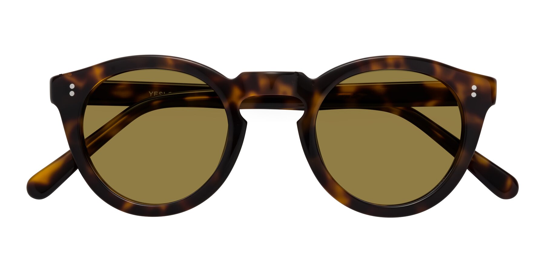 Folded Front of Annie in Tortoise with Brown Polarized Lenses