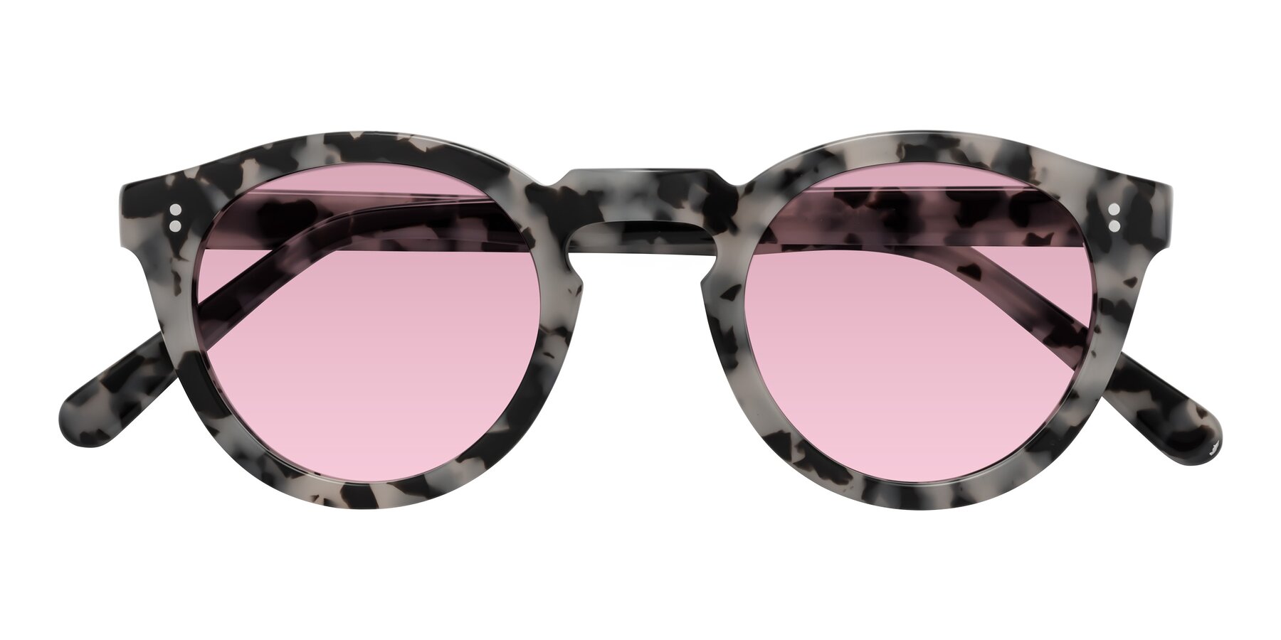 Folded Front of Annie in Ivory Tortoise with Light Wine Tinted Lenses