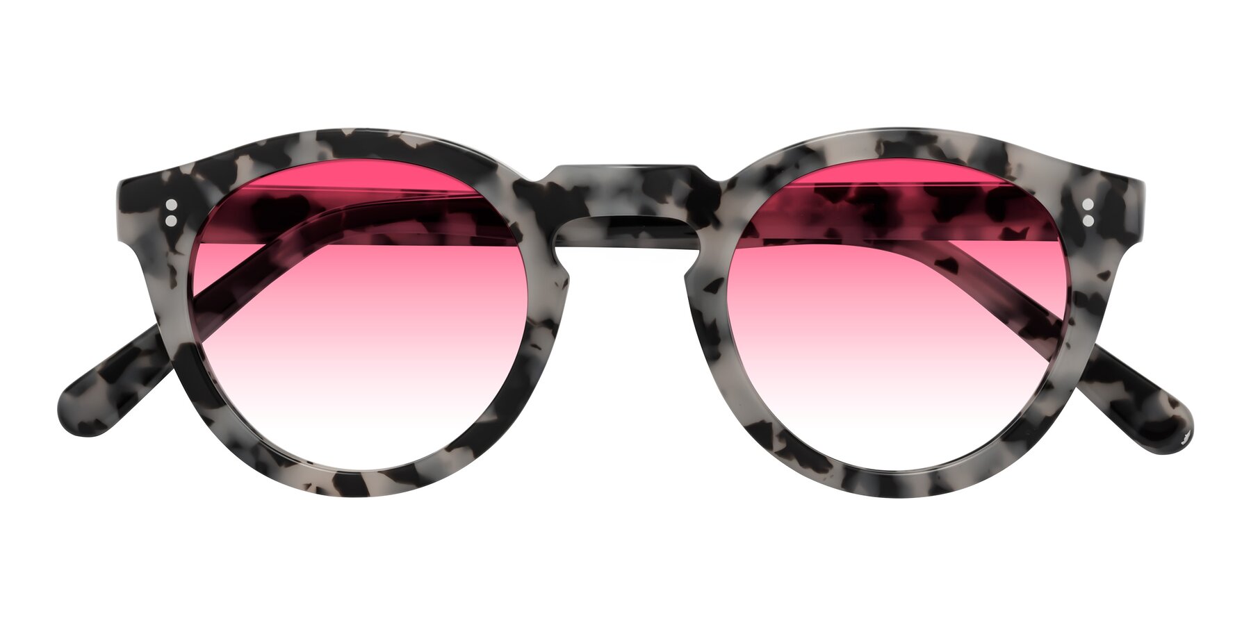 Folded Front of Annie in Ivory Tortoise with Pink Gradient Lenses