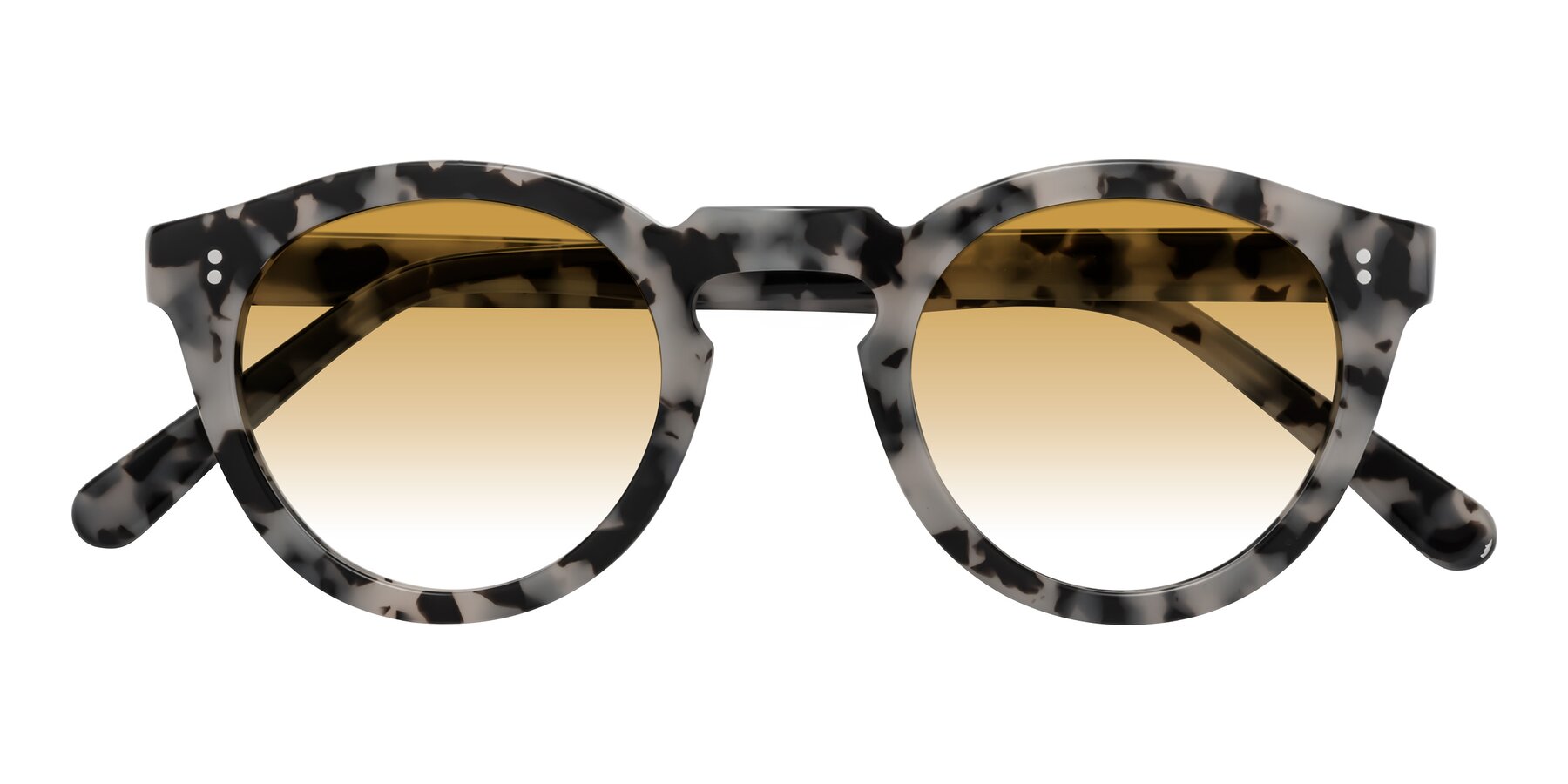 Folded Front of Annie in Ivory Tortoise with Champagne Gradient Lenses