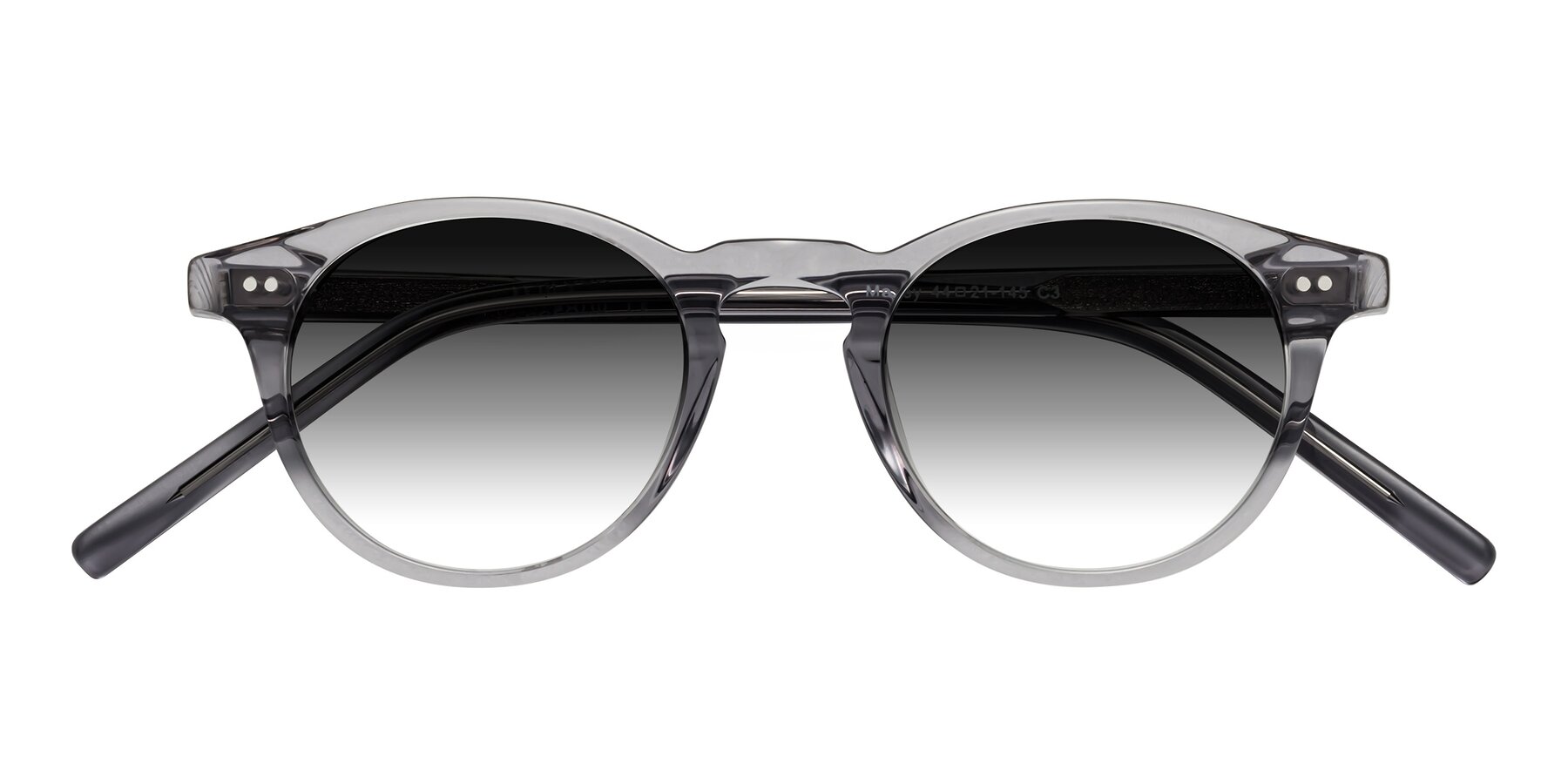 Folded Front of Marley in Clear Gray with Gray Gradient Lenses