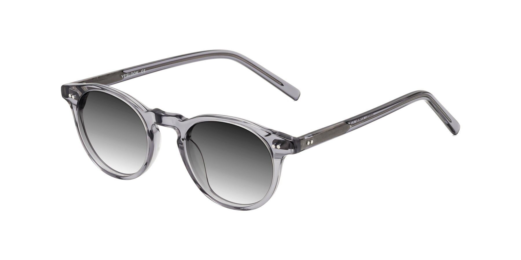Angle of Marley in Clear Gray with Gray Gradient Lenses