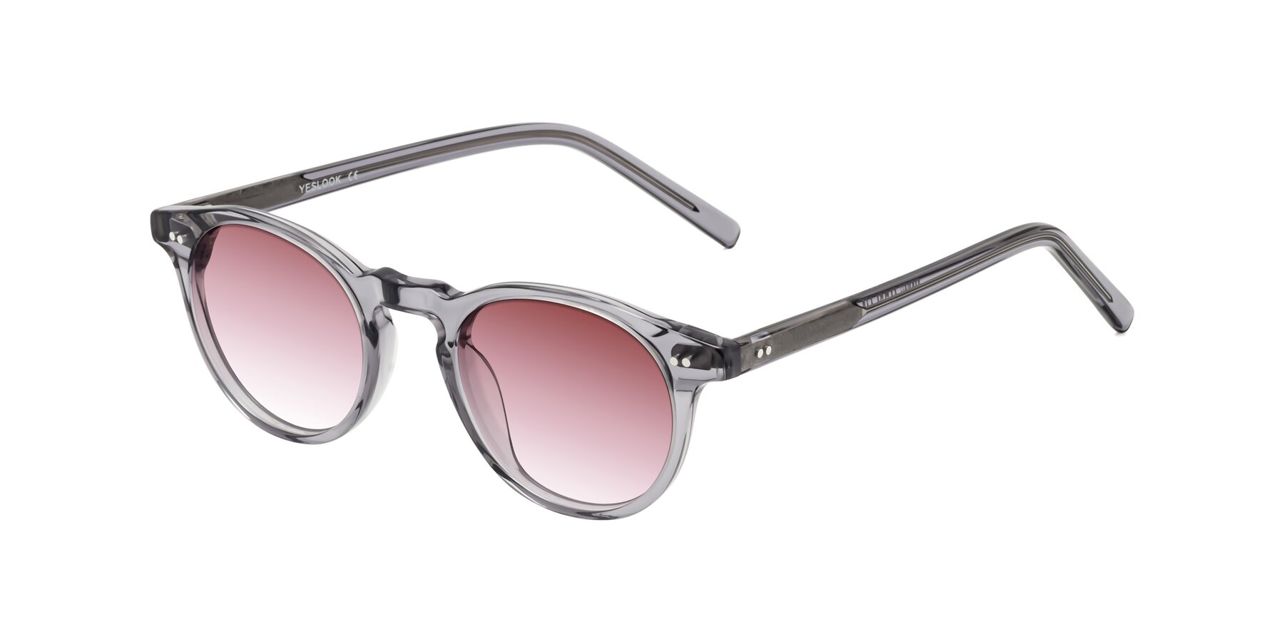 Angle of Marley in Clear Gray with Garnet Gradient Lenses
