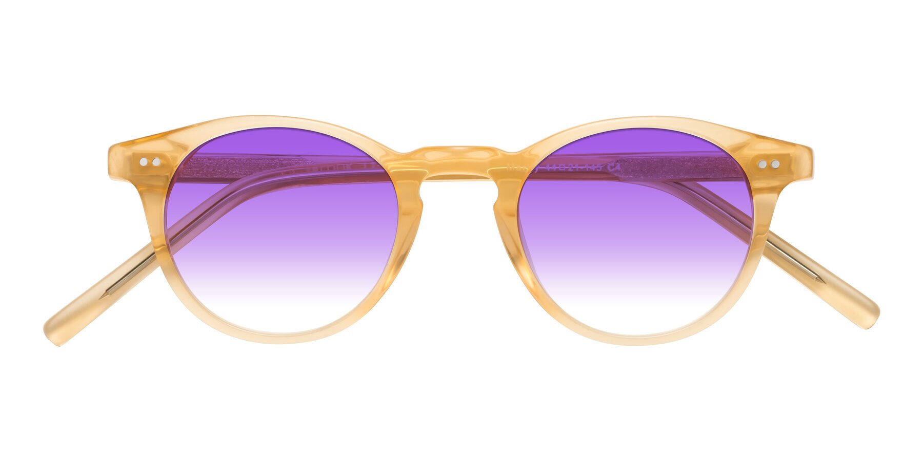 Folded Front of Marley in Translucent Yellow with Purple Gradient Lenses