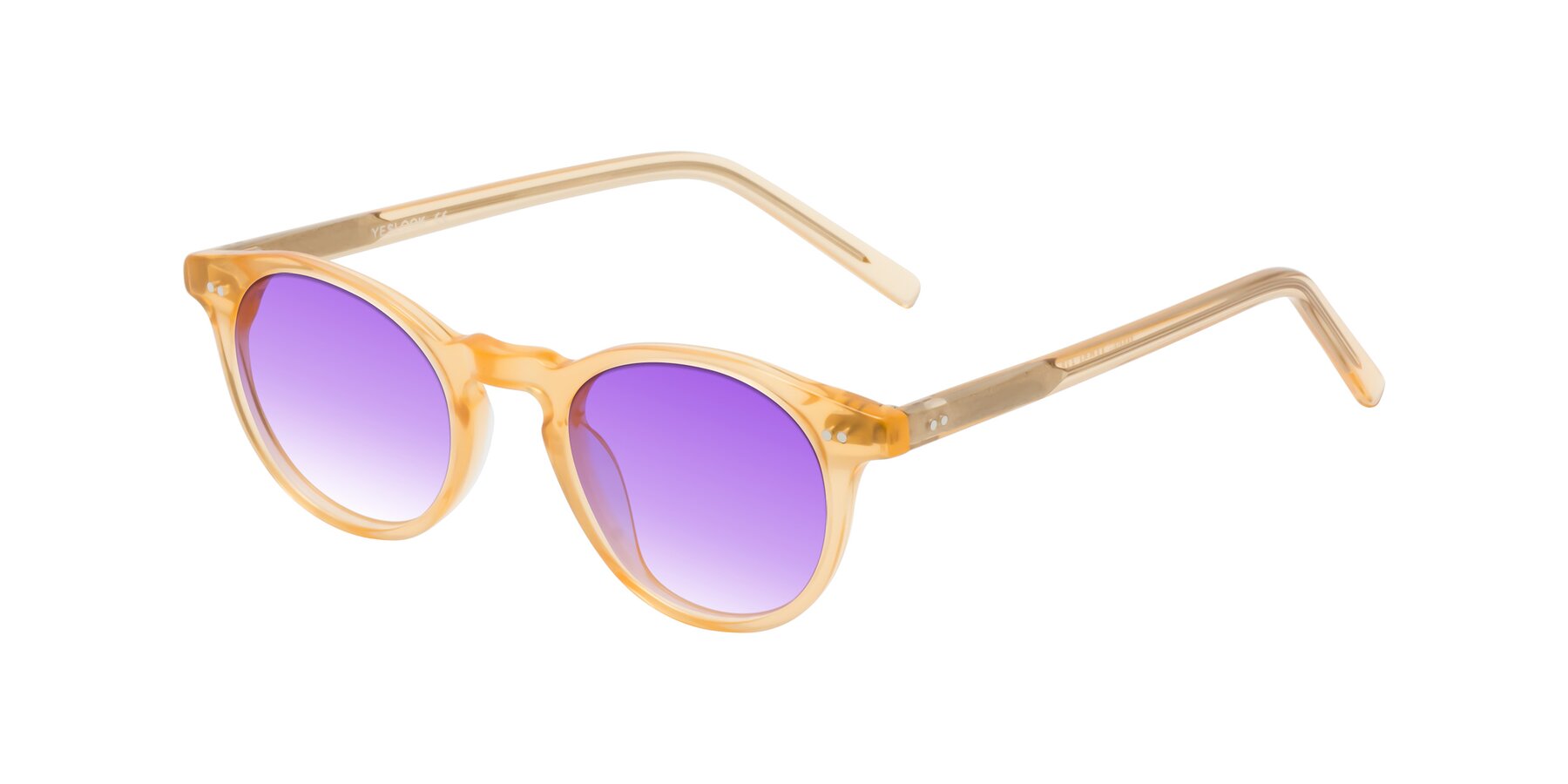 Angle of Marley in Translucent Yellow with Purple Gradient Lenses