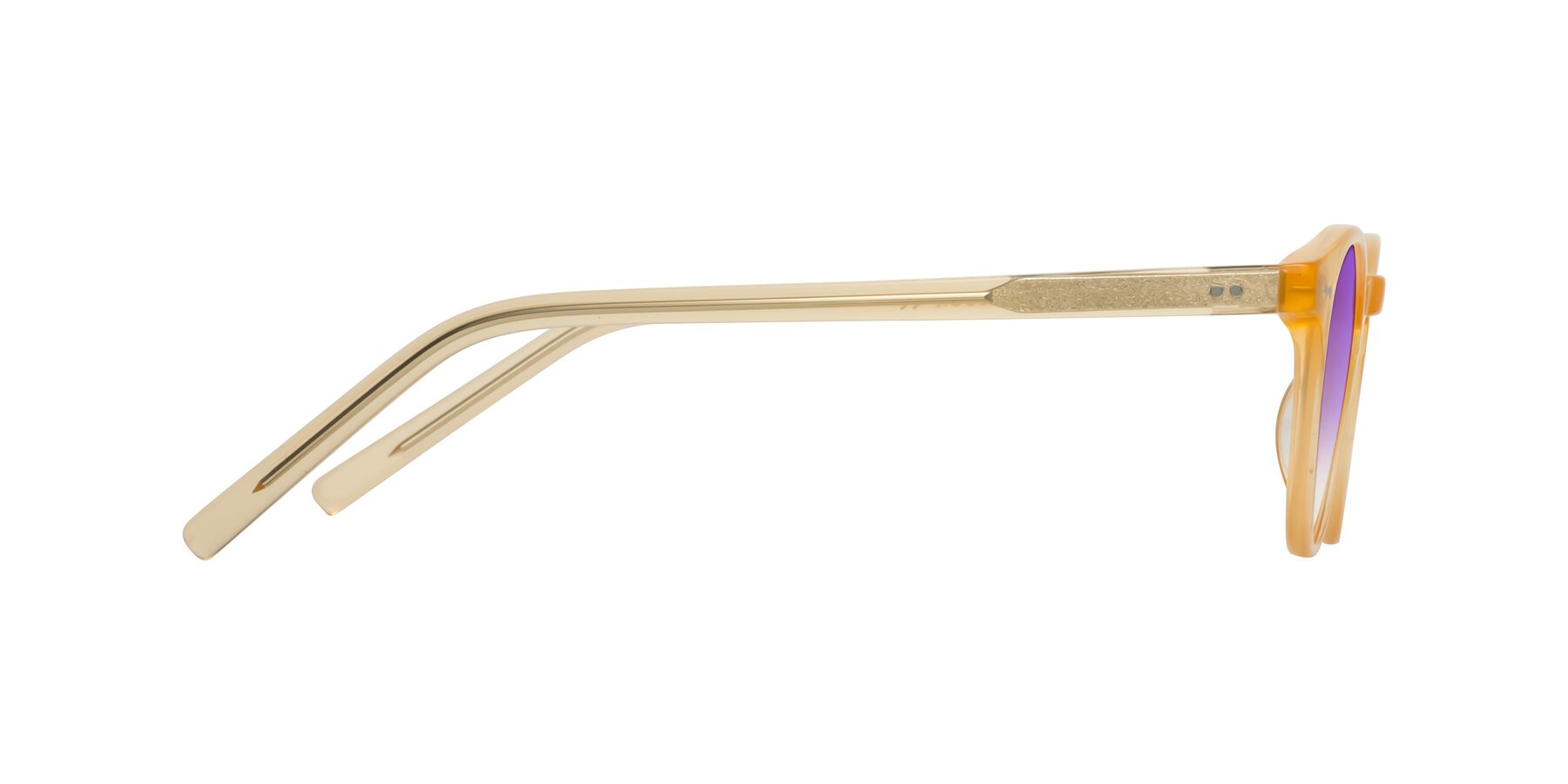 Side of Marley in Translucent Yellow with Purple Gradient Lenses