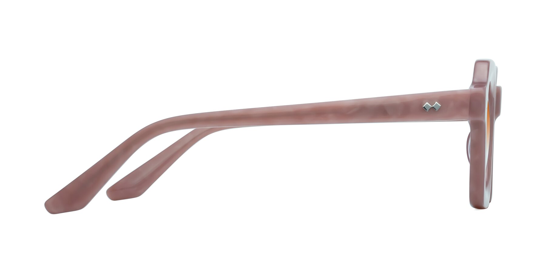 Side of Alden in Plum Marble with Orange Gradient Lenses