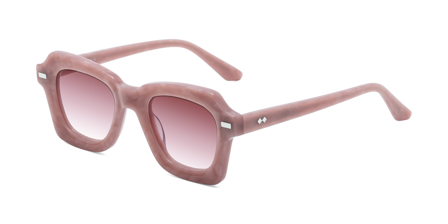 Angle of Alden in Plum Marble with Garnet Gradient Lenses