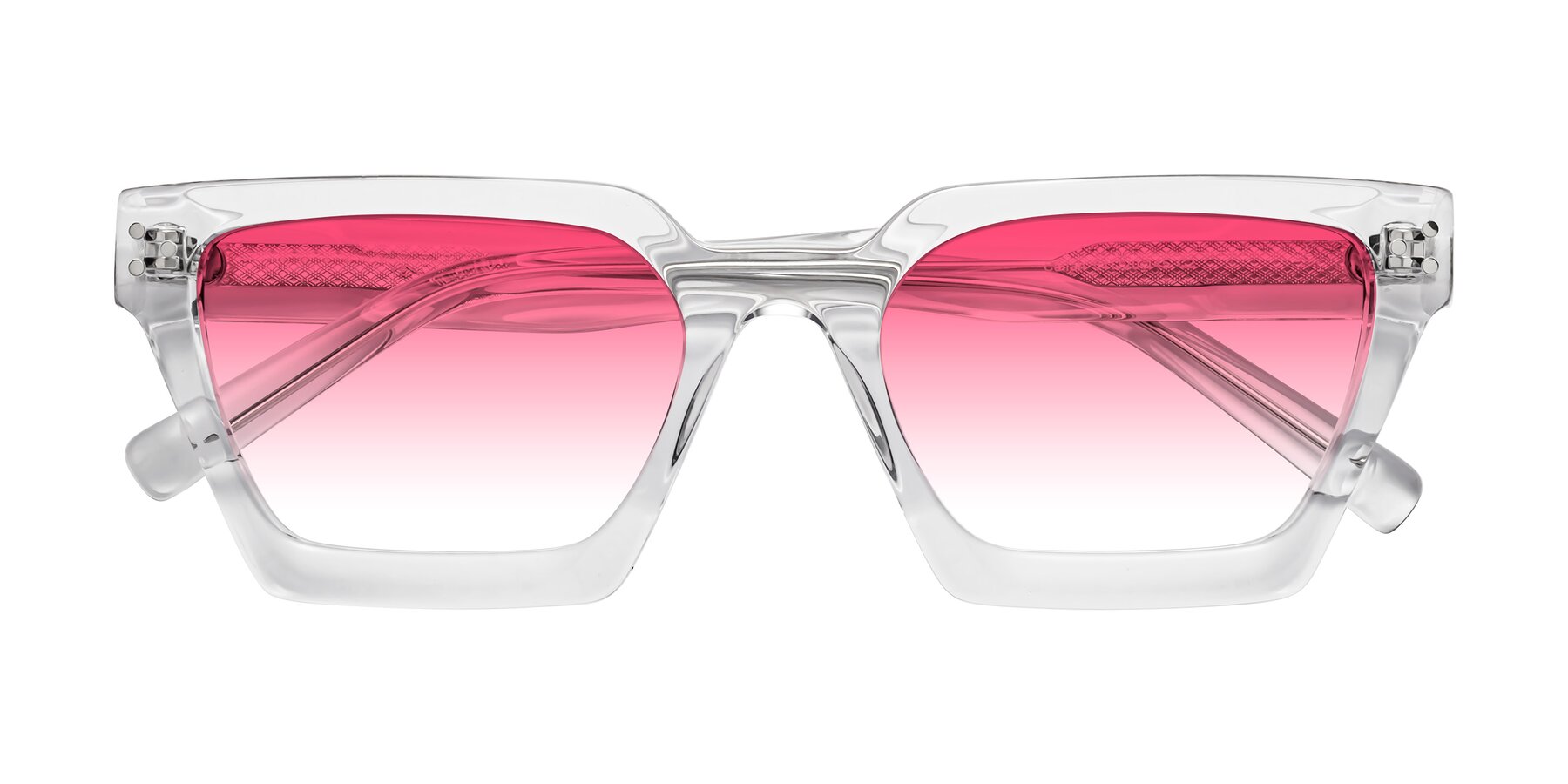 Folded Front of Callan in Clear with Pink Gradient Lenses