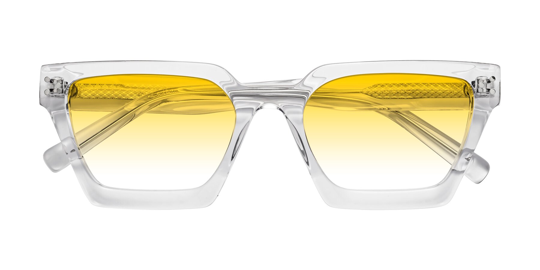 Folded Front of Callan in Clear with Yellow Gradient Lenses