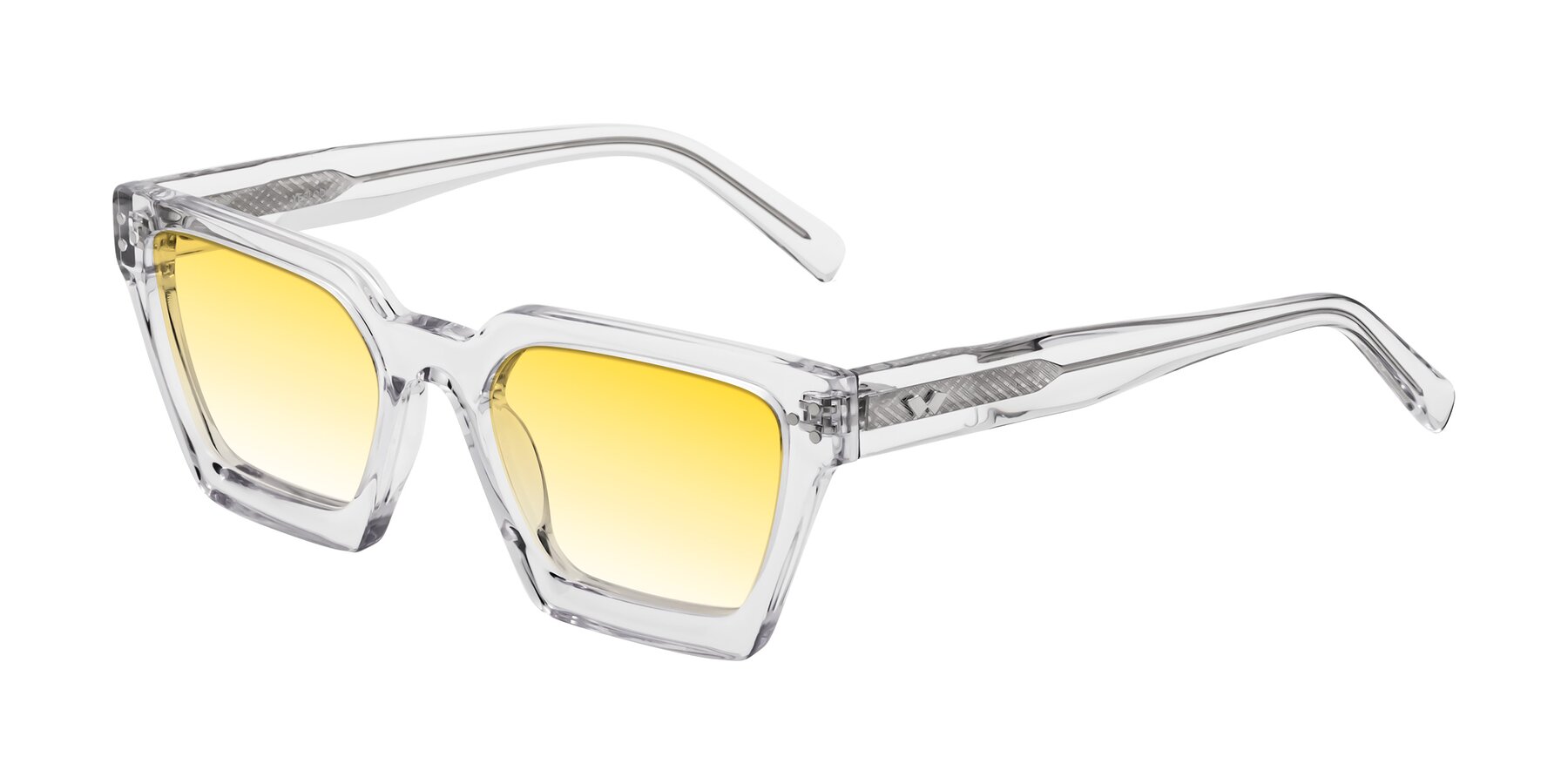 Angle of Callan in Clear with Yellow Gradient Lenses