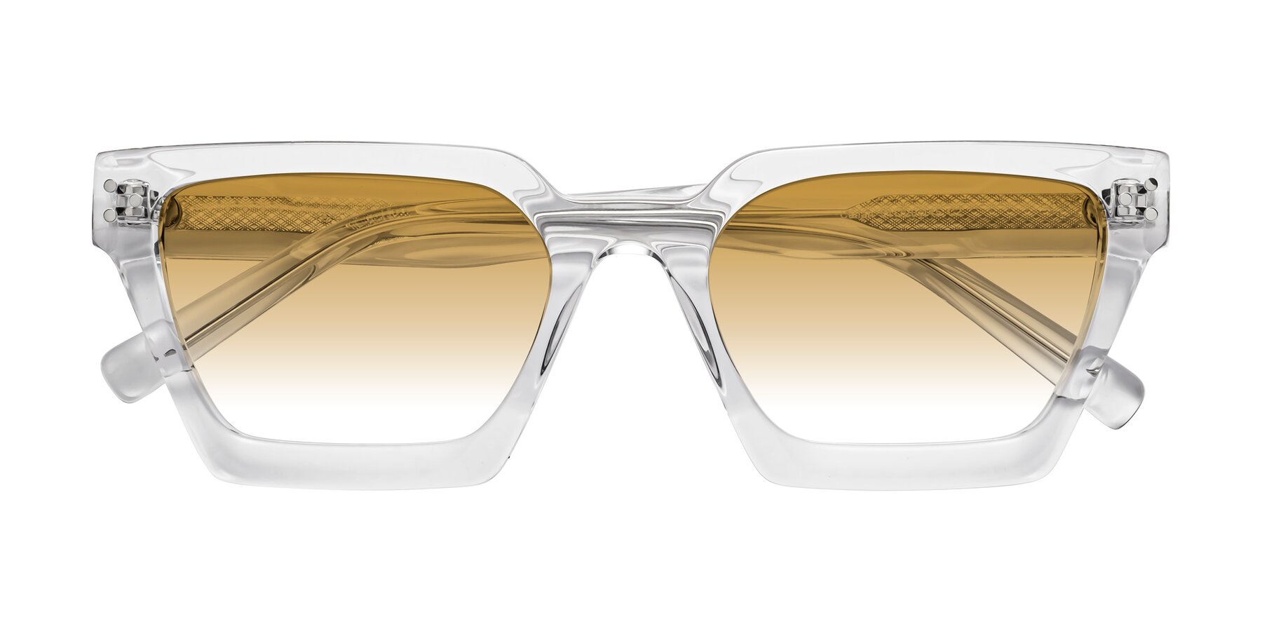 Folded Front of Callan in Clear with Champagne Gradient Lenses