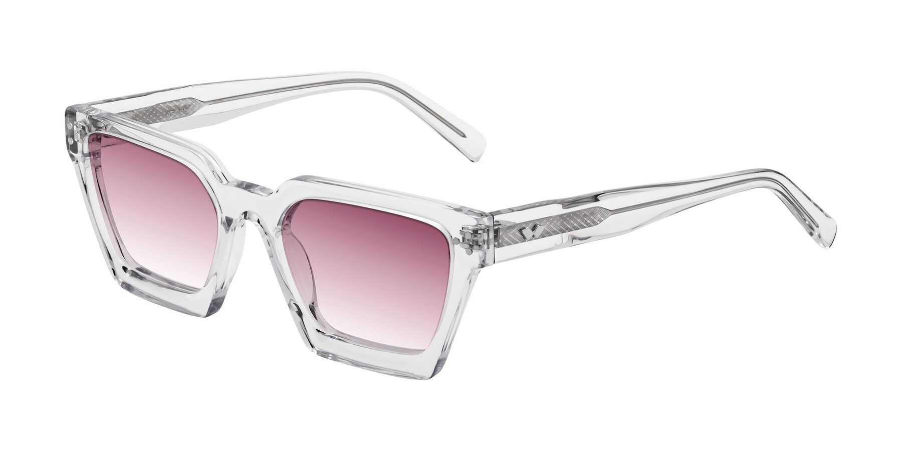Angle of Callan in Clear with Wine Gradient Lenses
