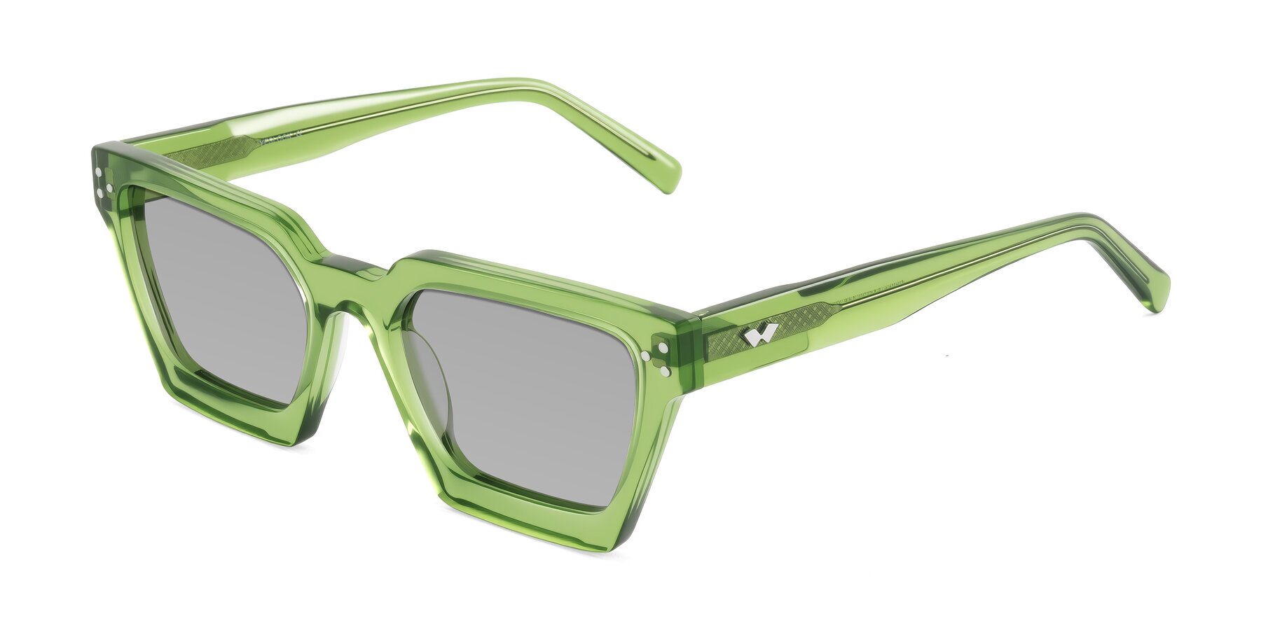 Angle of Callan in Grass Green with Light Gray Tinted Lenses
