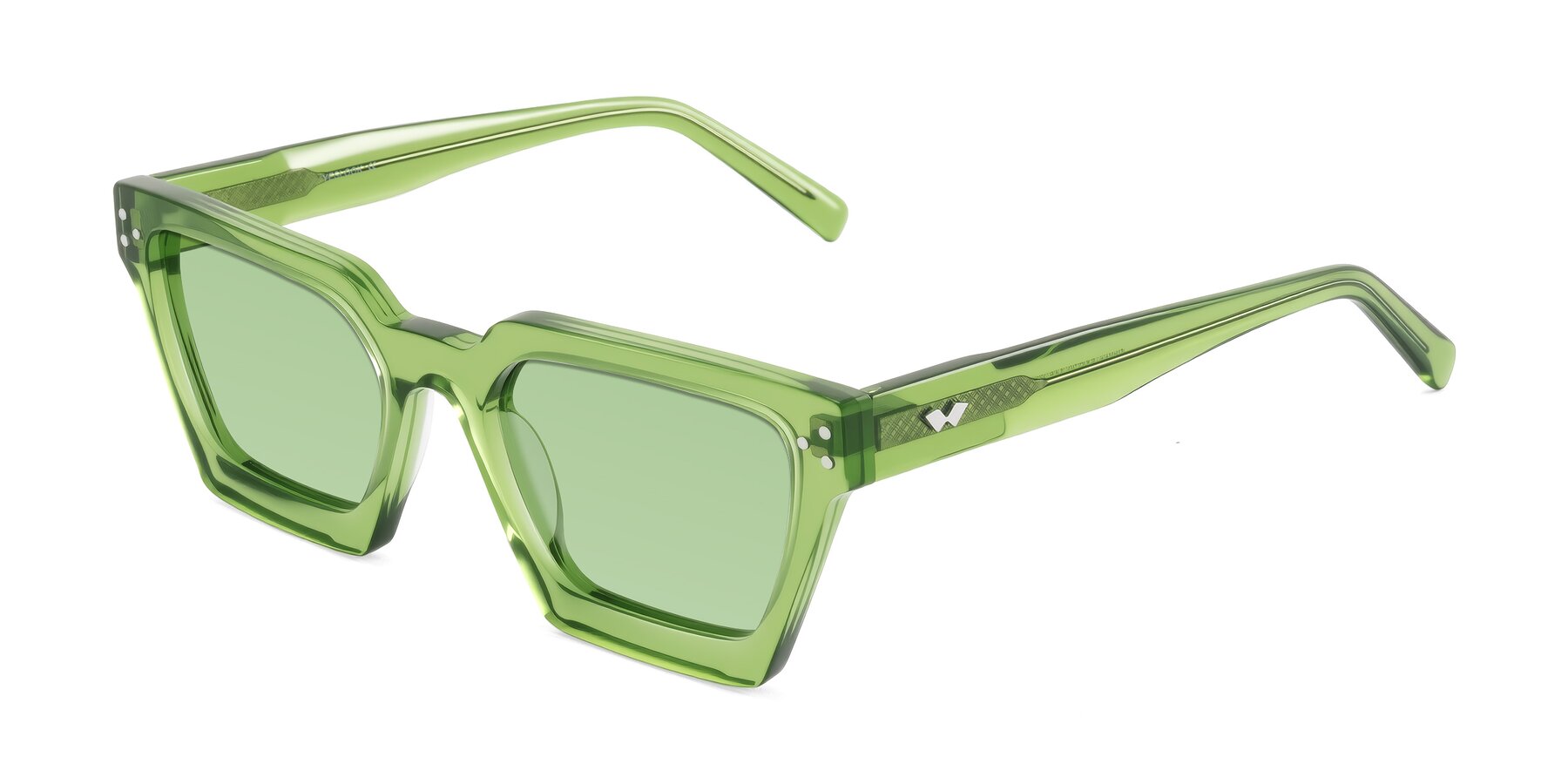 Angle of Callan in Grass Green with Medium Green Tinted Lenses