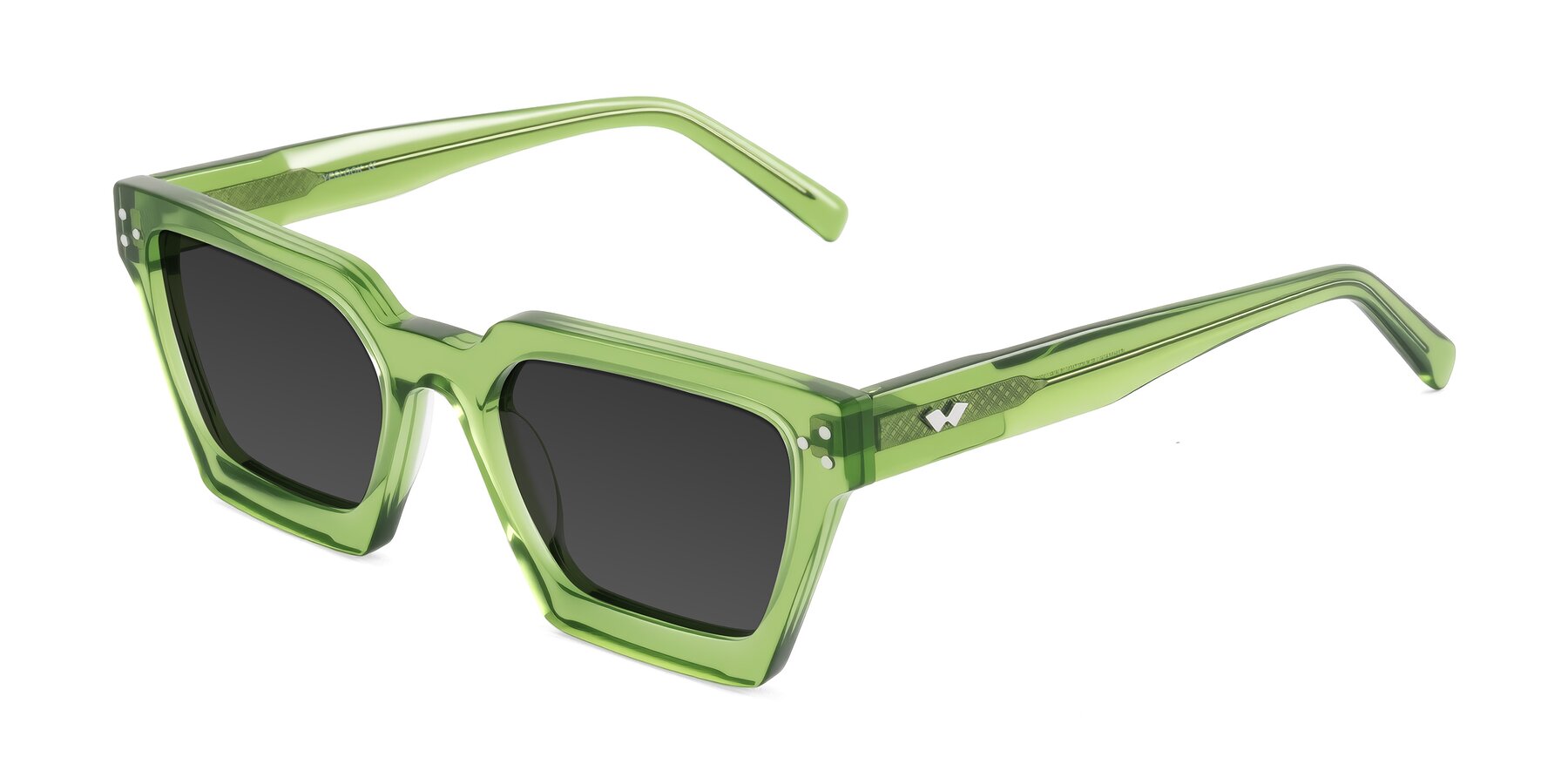 Angle of Callan in Grass Green with Gray Tinted Lenses