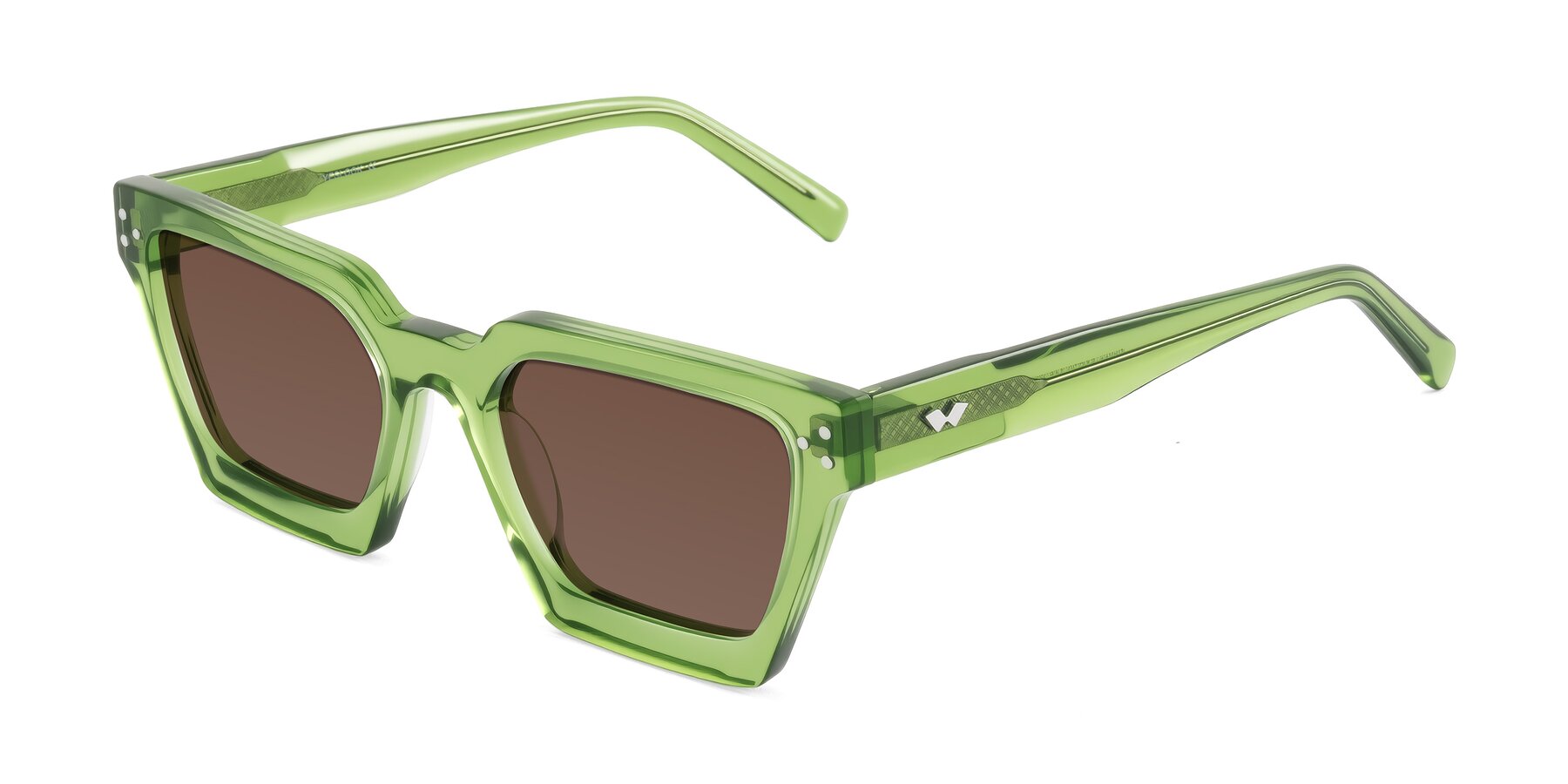 Angle of Callan in Grass Green with Brown Tinted Lenses