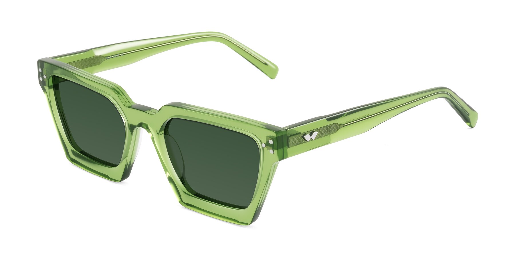 Angle of Callan in Grass Green with Green Tinted Lenses