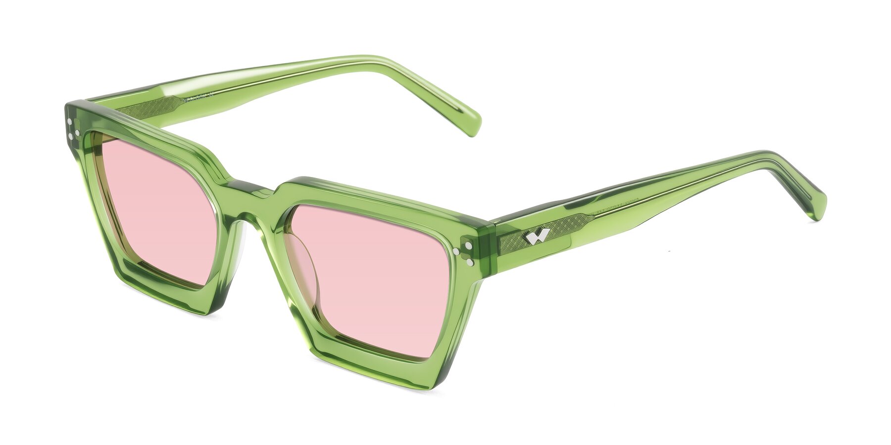 Angle of Callan in Grass Green with Light Garnet Tinted Lenses