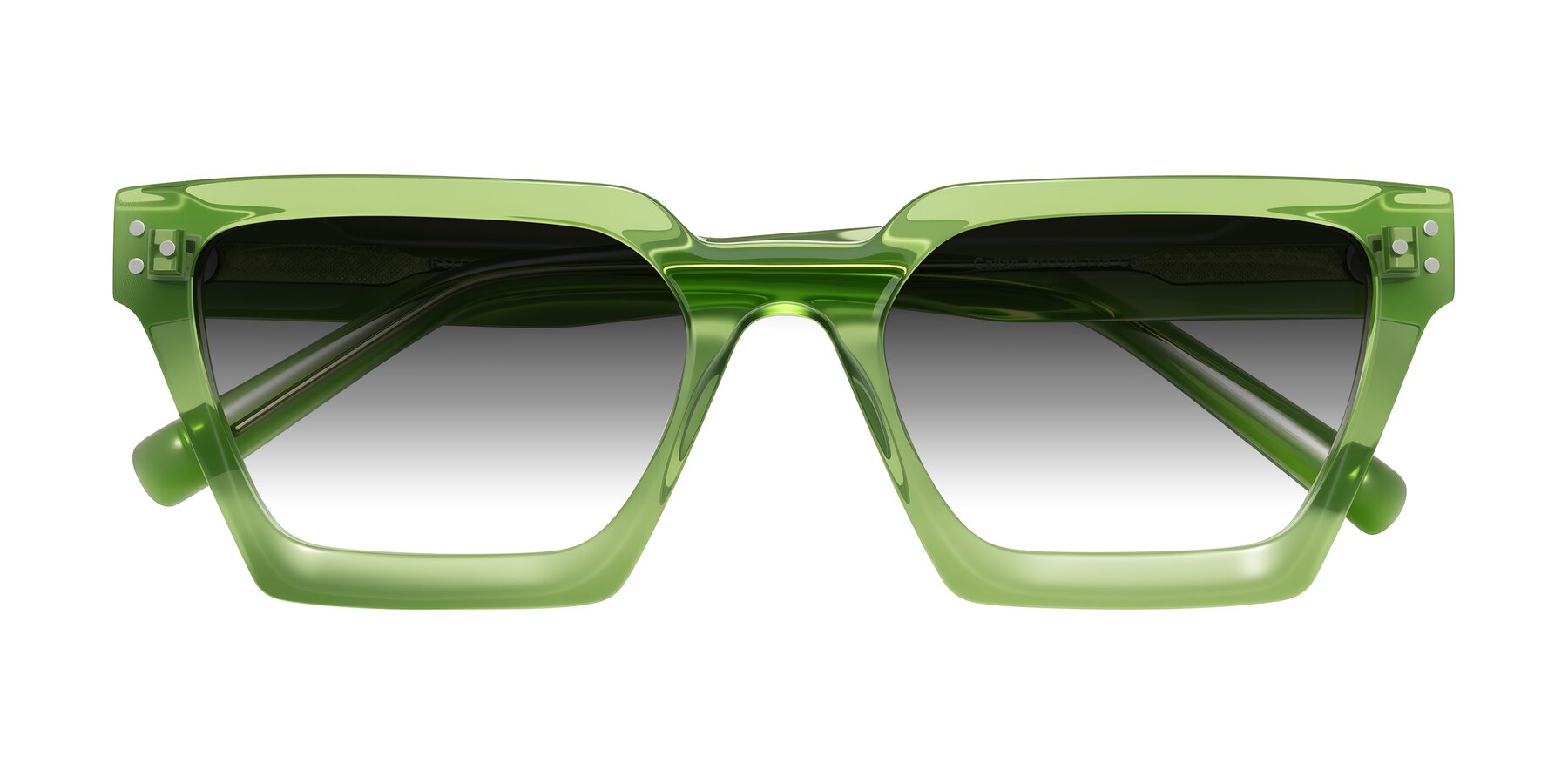 Folded Front of Callan in Grass Green with Gray Gradient Lenses
