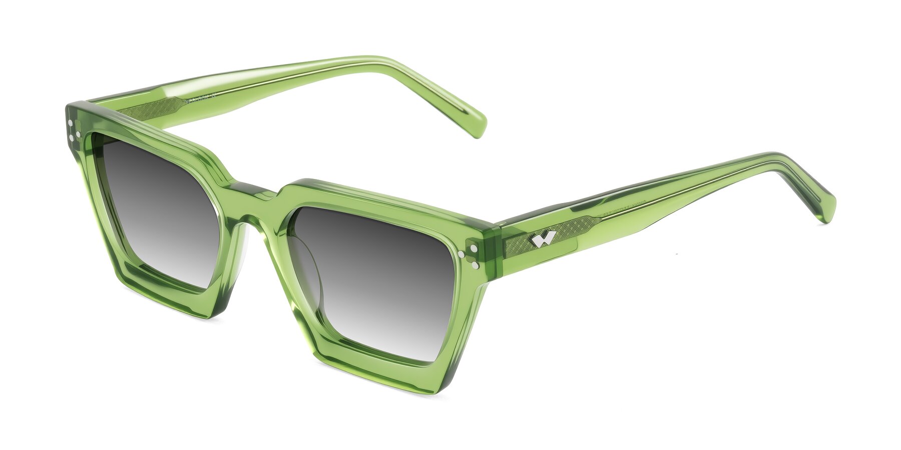Angle of Callan in Grass Green with Gray Gradient Lenses
