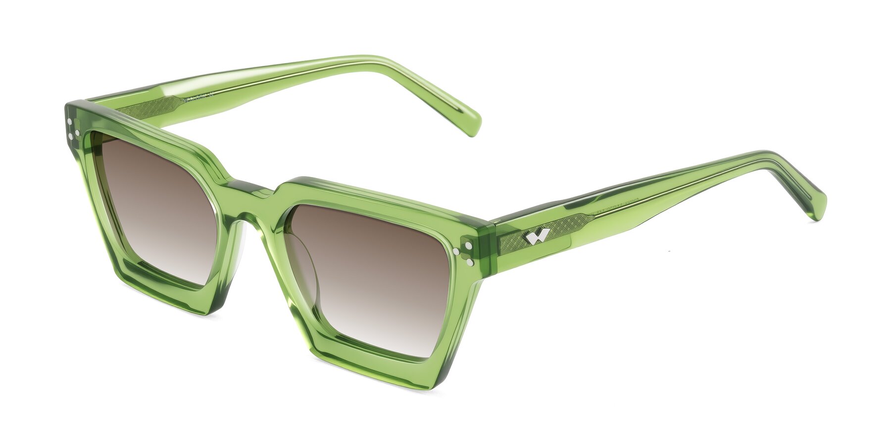 Angle of Callan in Grass Green with Brown Gradient Lenses