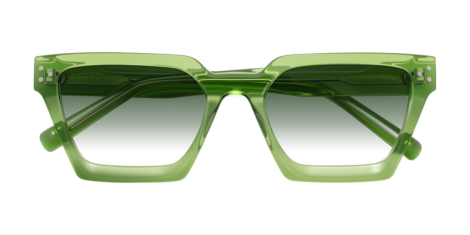 Folded Front of Callan in Grass Green with Green Gradient Lenses