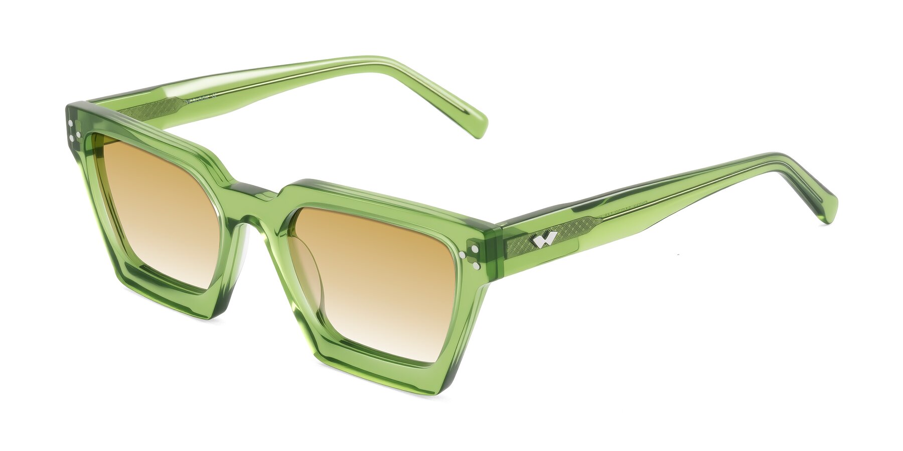 Angle of Callan in Grass Green with Champagne Gradient Lenses