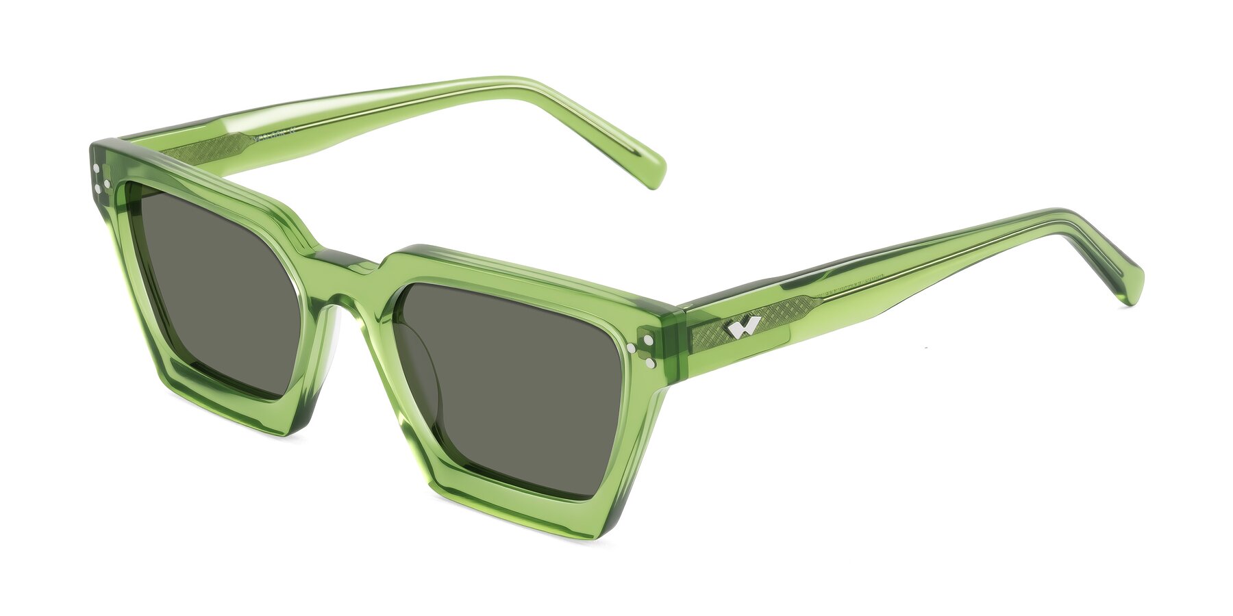 Angle of Callan in Grass Green with Gray Polarized Lenses