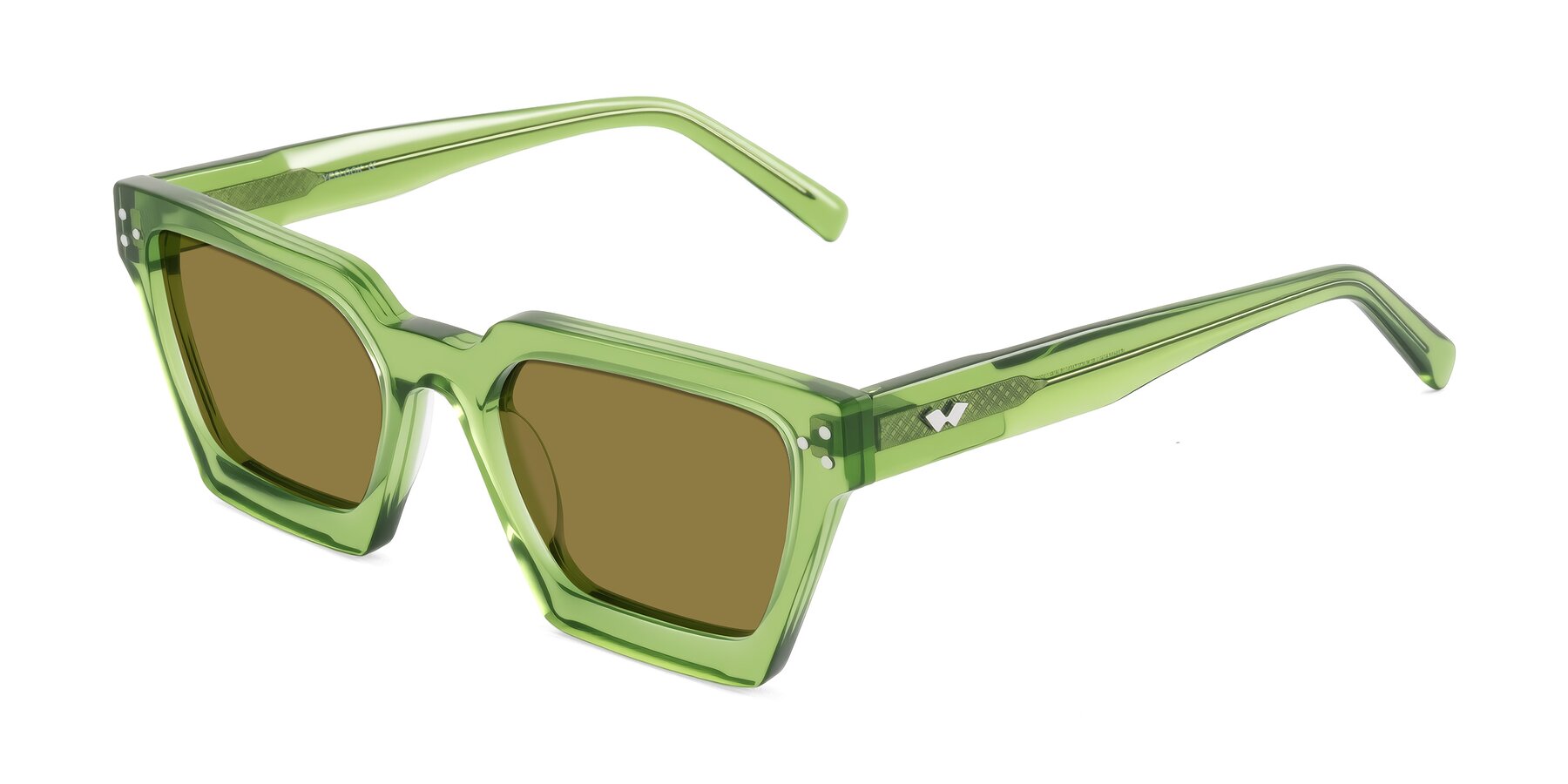 Angle of Callan in Grass Green with Brown Polarized Lenses