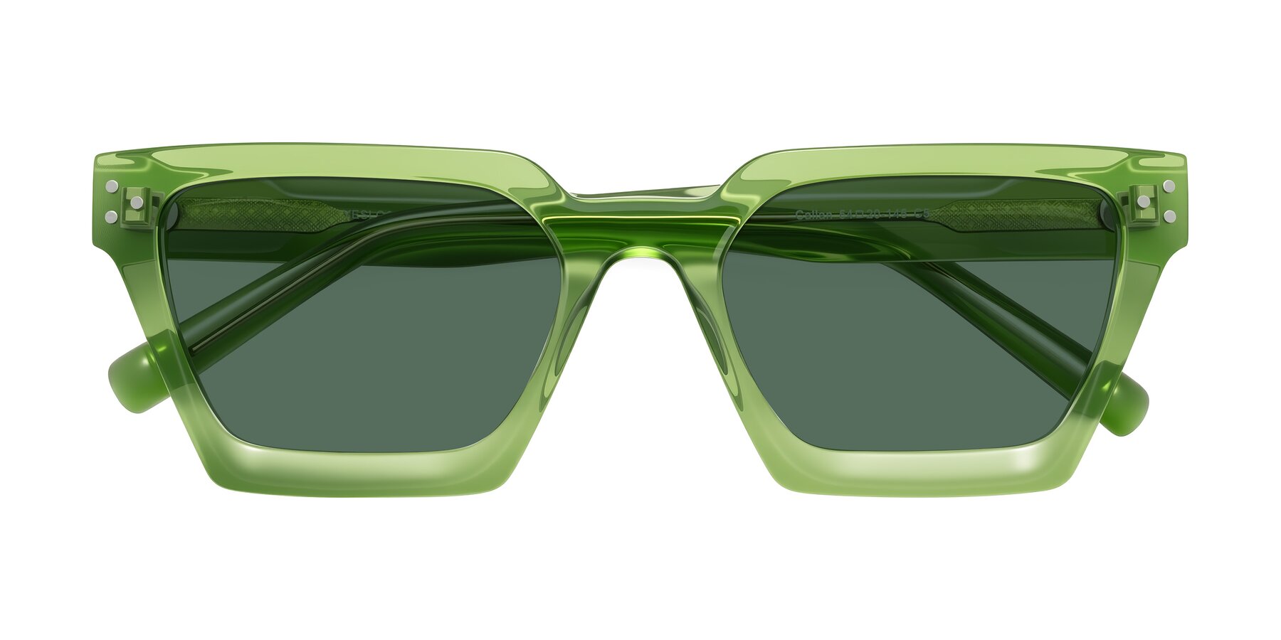 Folded Front of Callan in Grass Green with Green Polarized Lenses