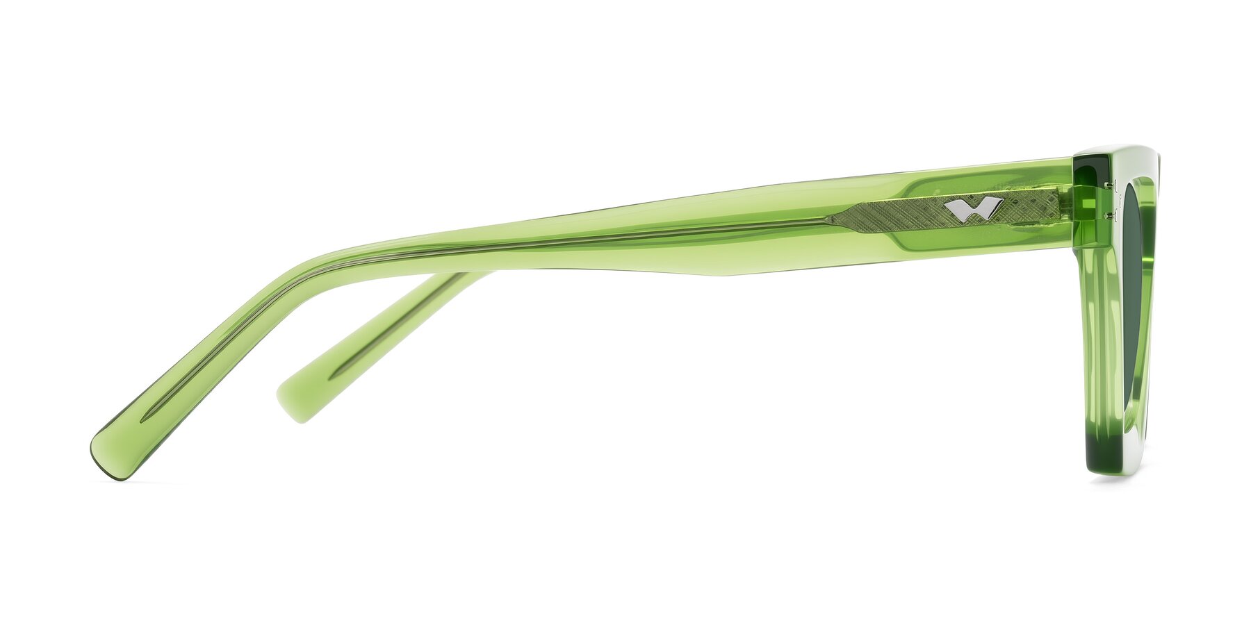 Side of Callan in Grass Green with Green Polarized Lenses