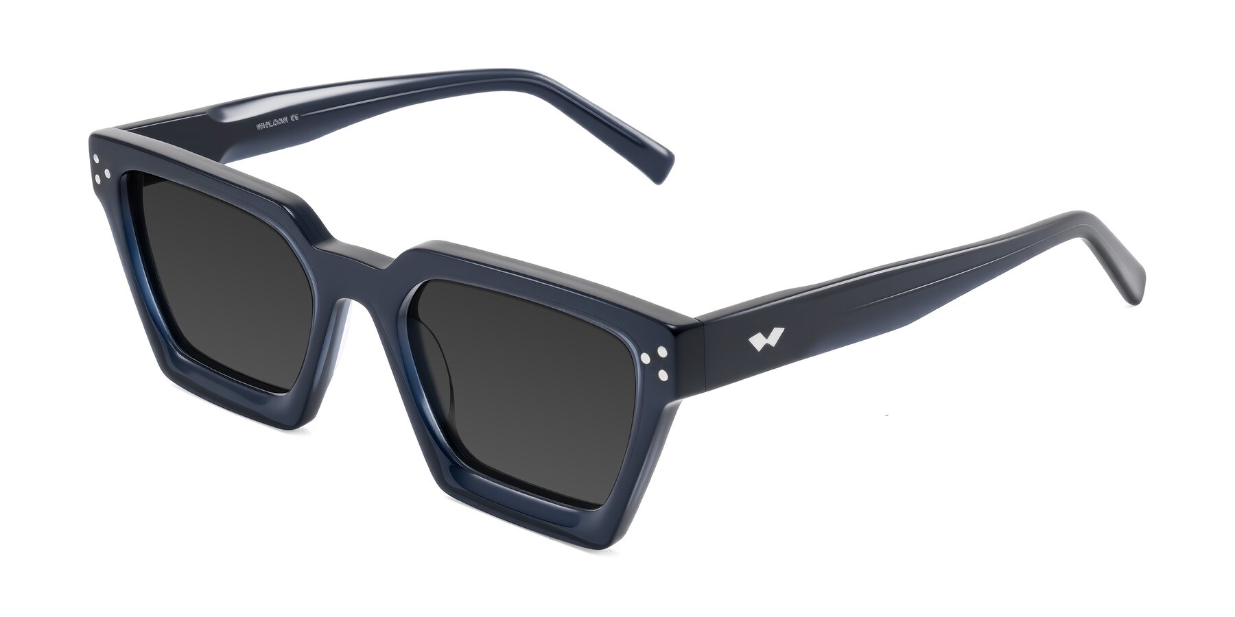 Angle of Callan in Dark Navy with Gray Tinted Lenses