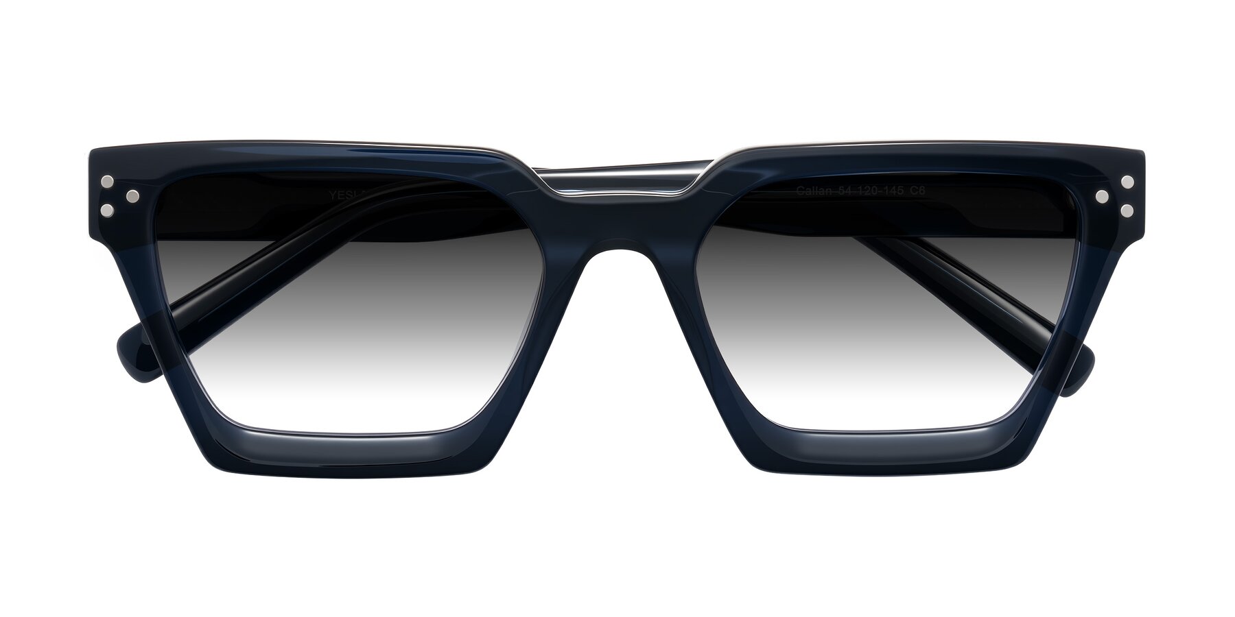 Folded Front of Callan in Dark Navy with Gray Gradient Lenses