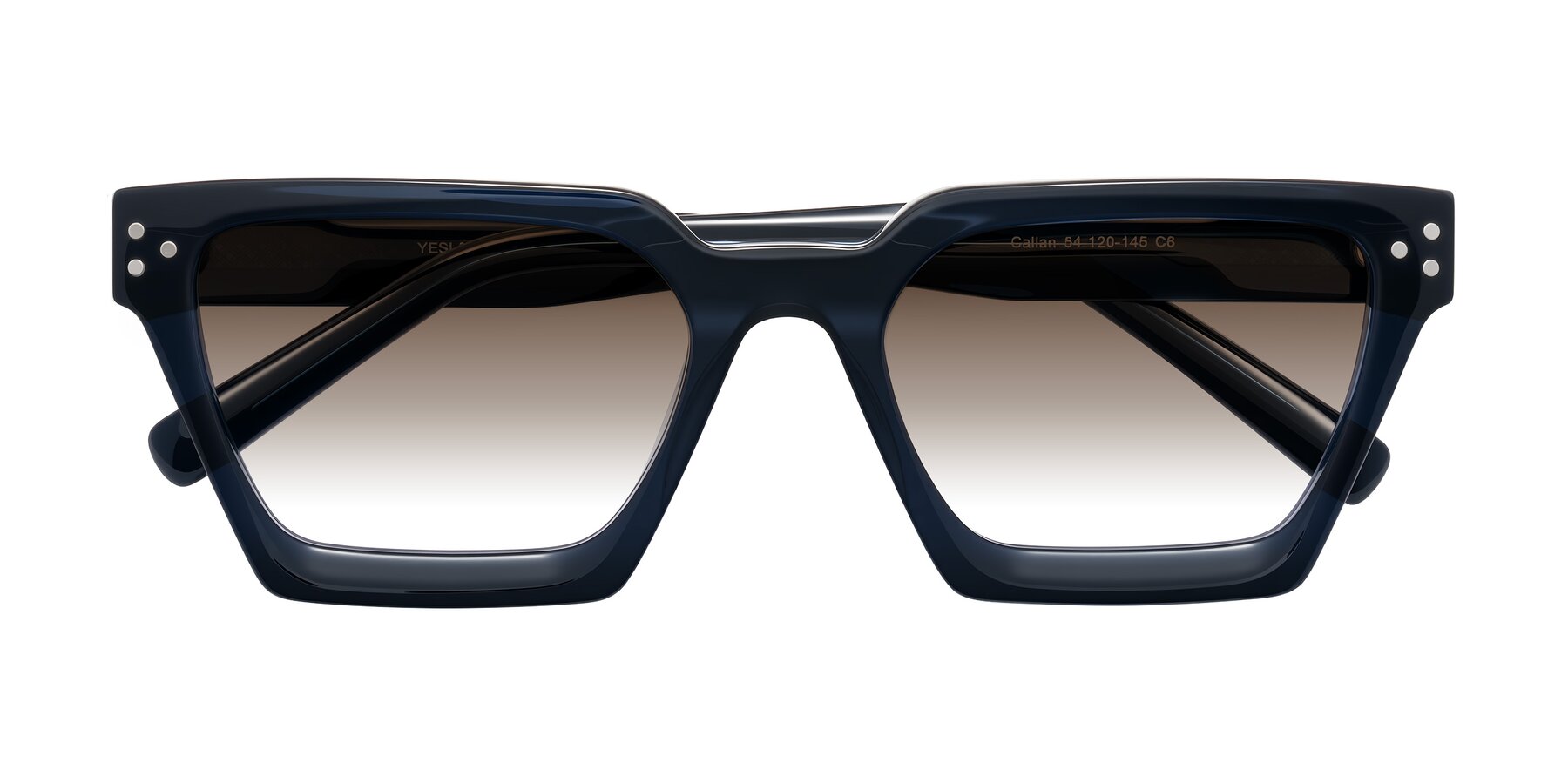 Folded Front of Callan in Dark Navy with Brown Gradient Lenses