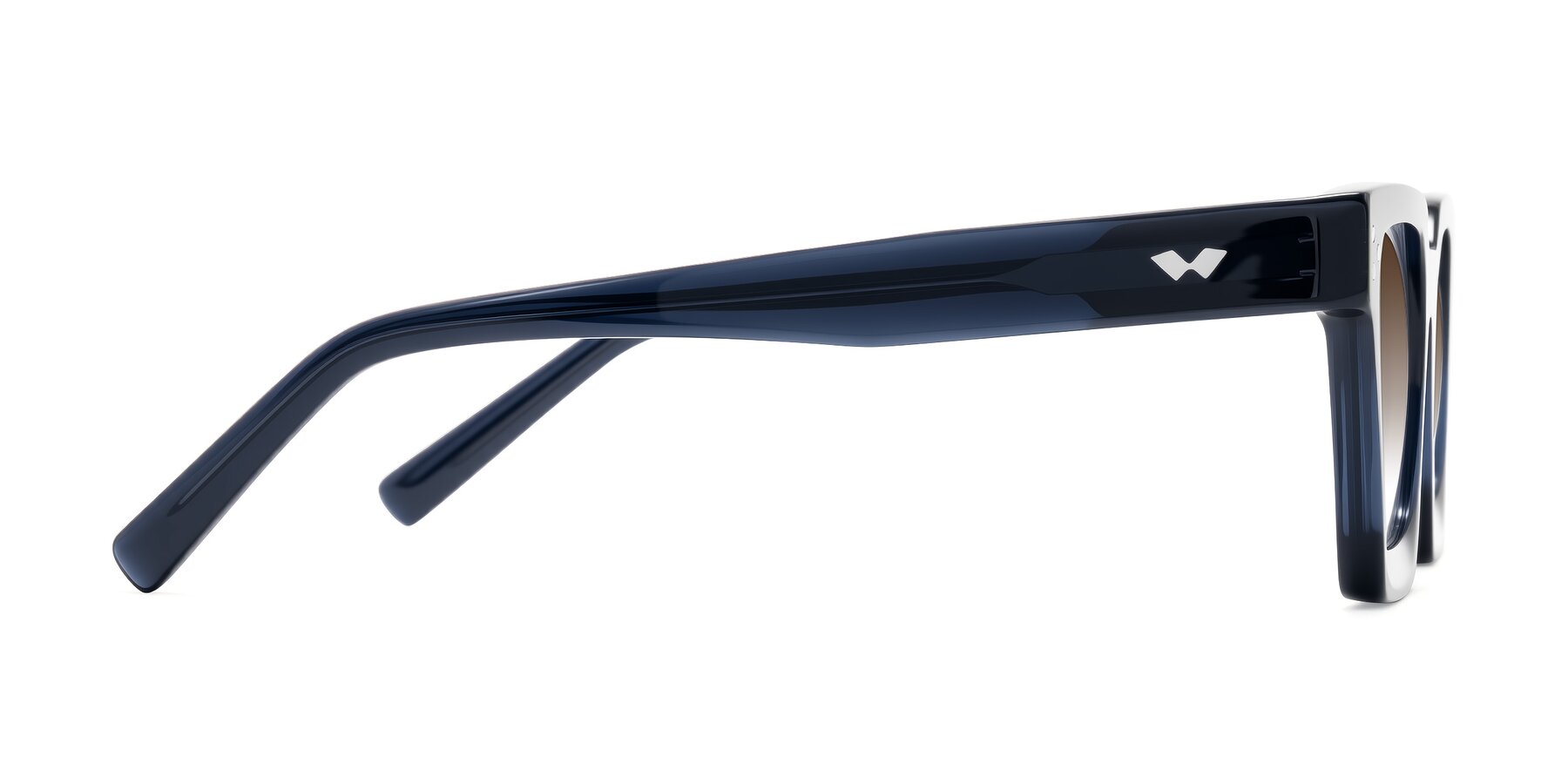 Side of Callan in Dark Navy with Brown Gradient Lenses