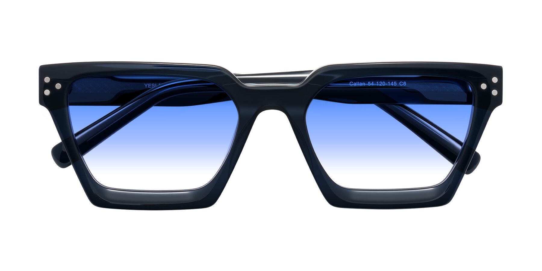Folded Front of Callan in Dark Navy with Blue Gradient Lenses