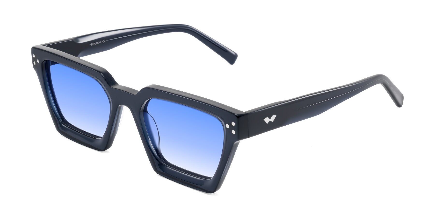 Angle of Callan in Dark Navy with Blue Gradient Lenses
