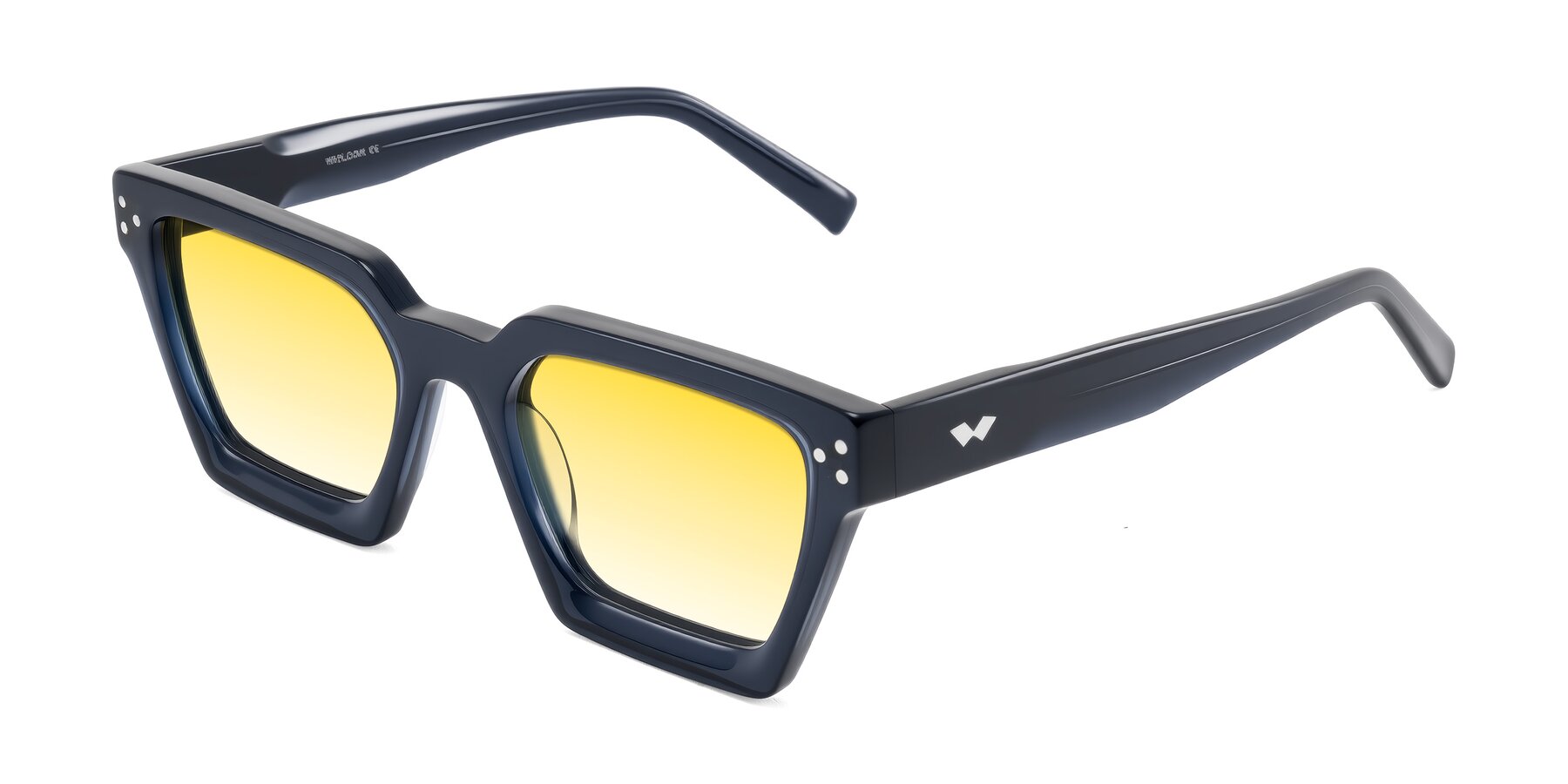 Angle of Callan in Dark Navy with Yellow Gradient Lenses